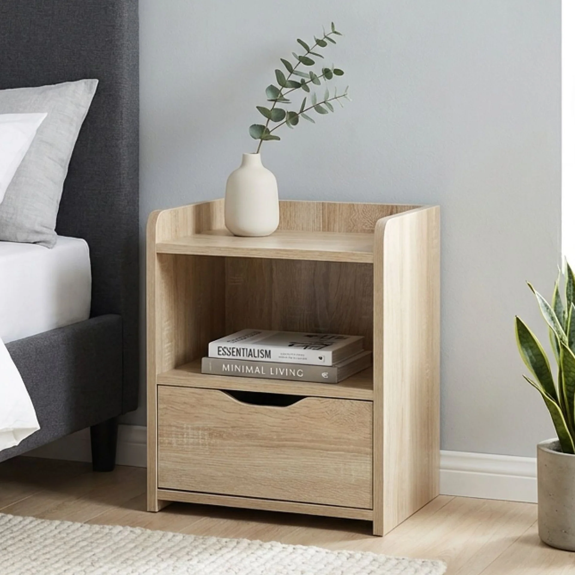 Knox Bedside Table - Oak