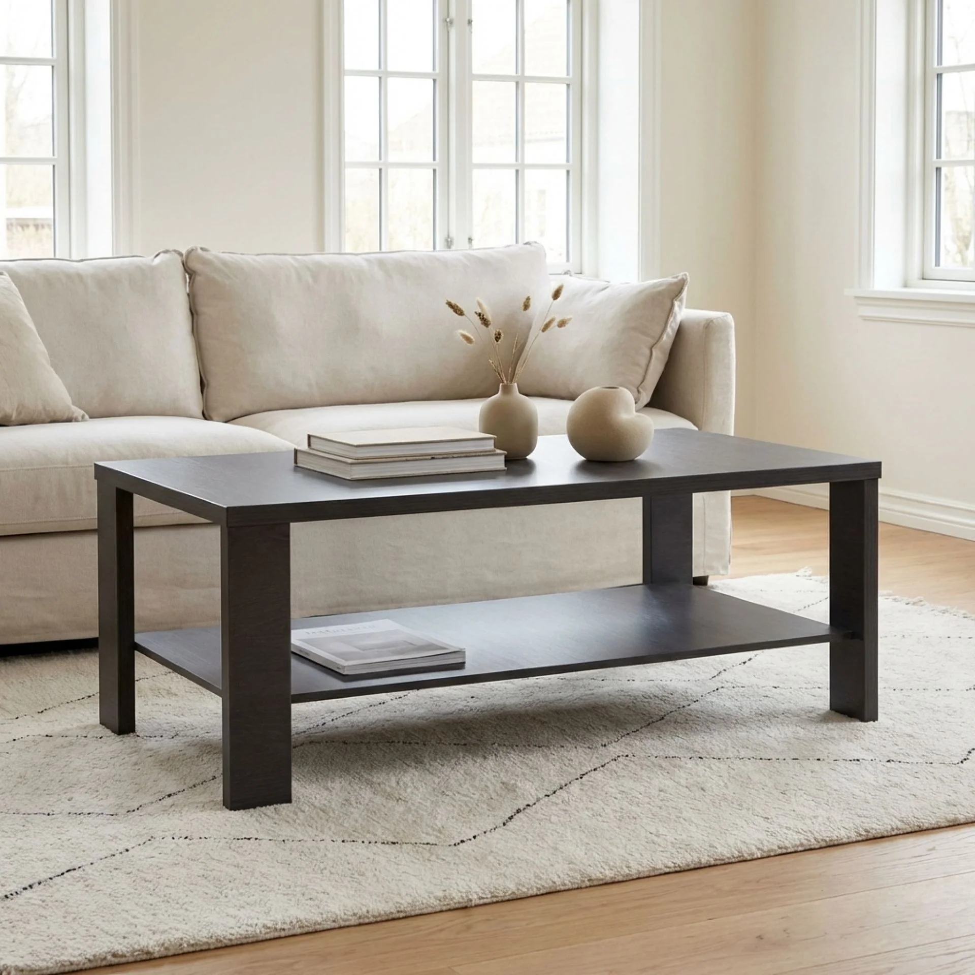 Koda Rectangle Coffee Table - Black - Image 4