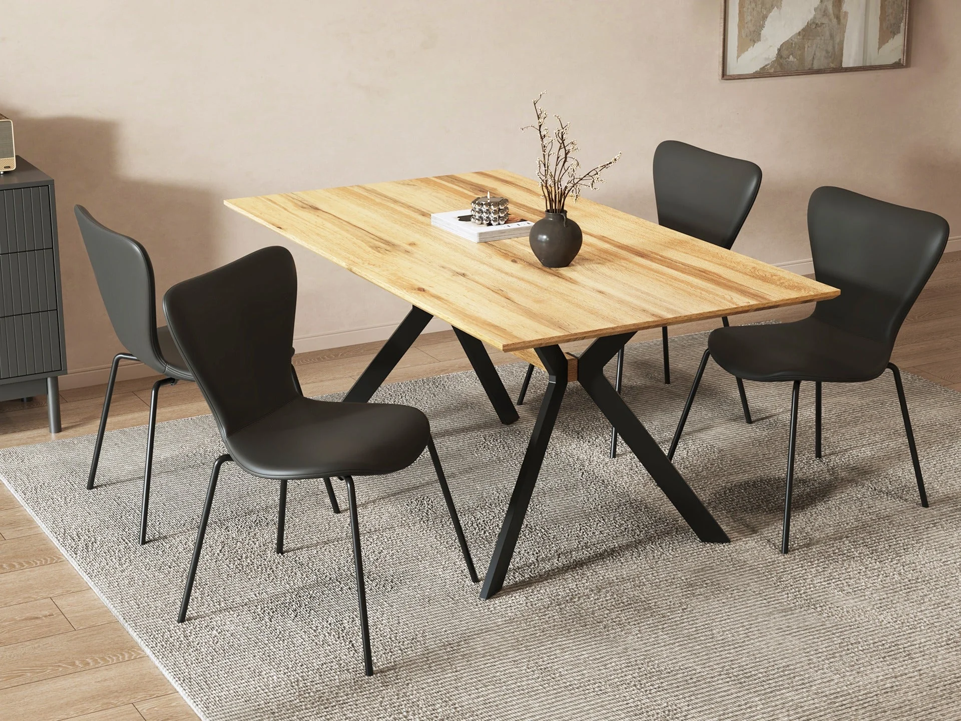 Kyra Dining Chair - Set Of 4 - Black - Image 2