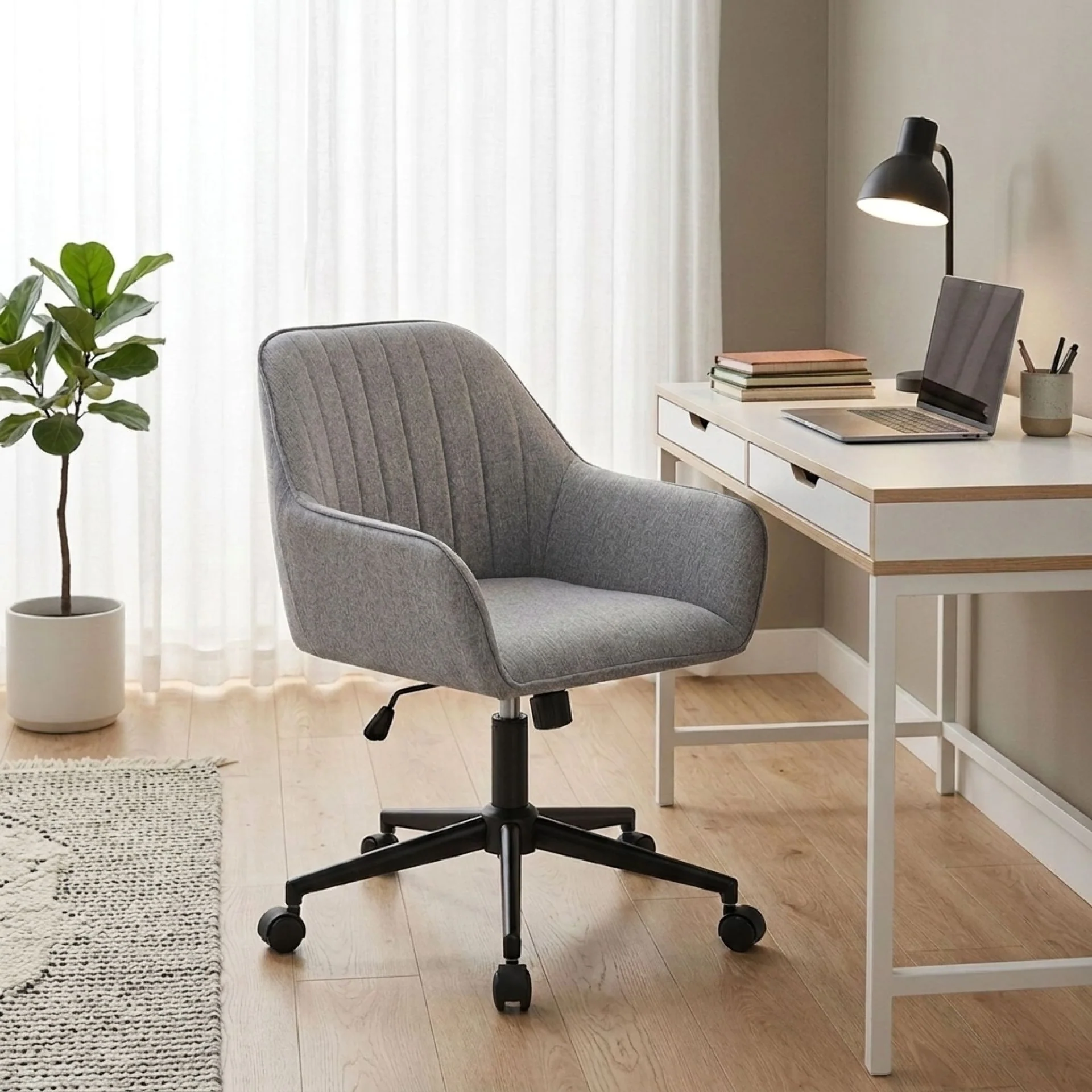 Lachlan Office Chair - Grey - Image 5