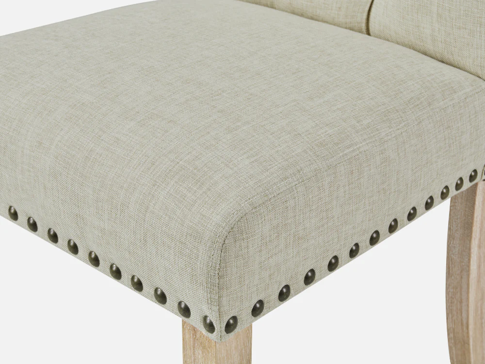 LAYLA 2PCS Upholstered Dining Chair - BEIGE - Image 9
