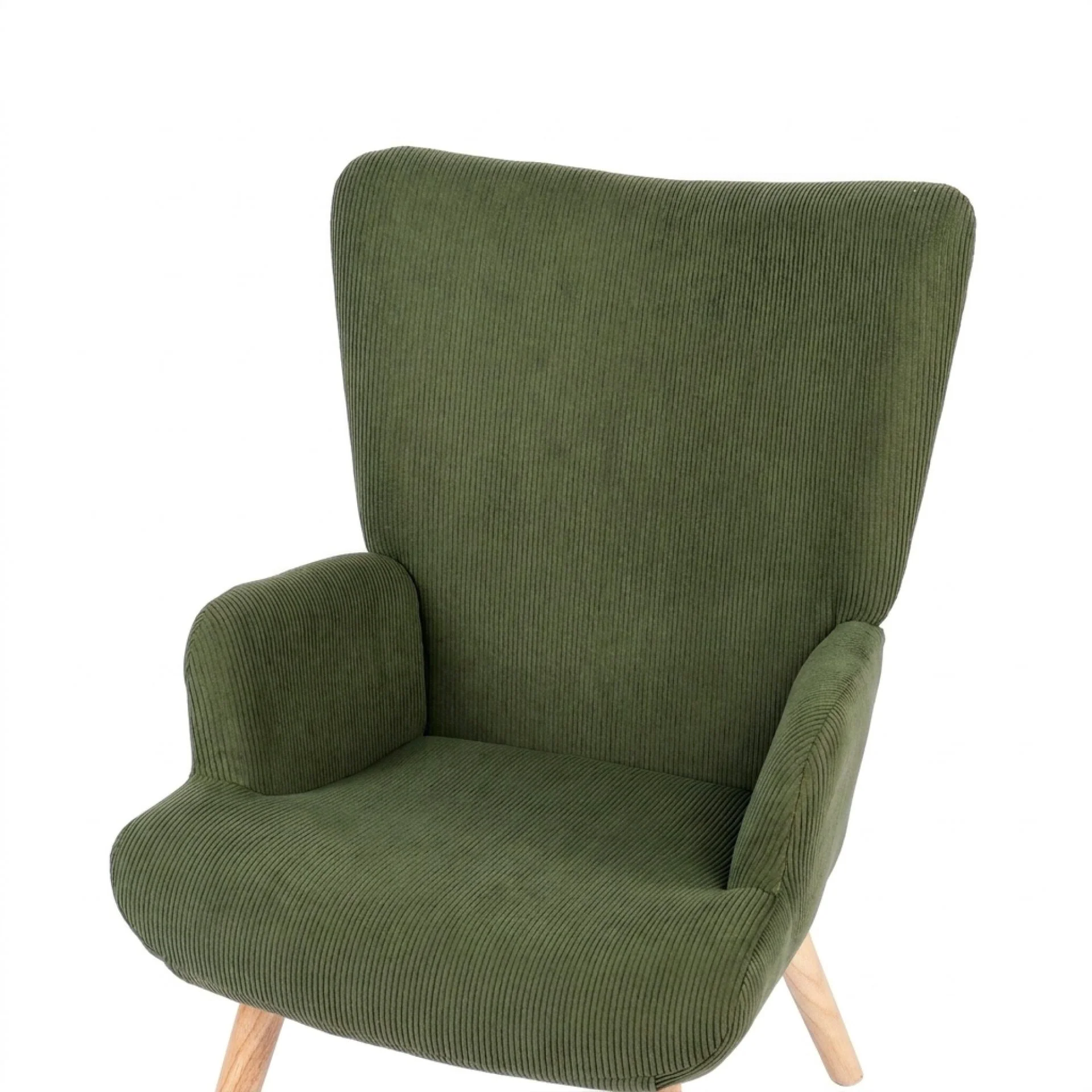 Laze Corduroy Armchair - Dark Green - Image 11