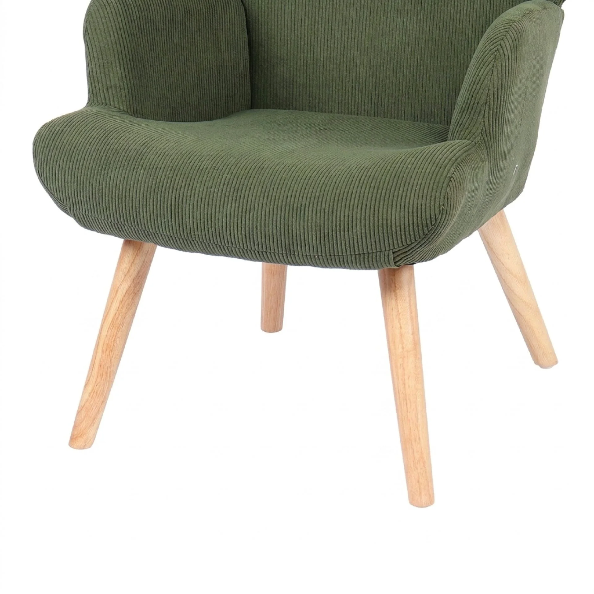 Laze Corduroy Armchair - Dark Green - Image 12