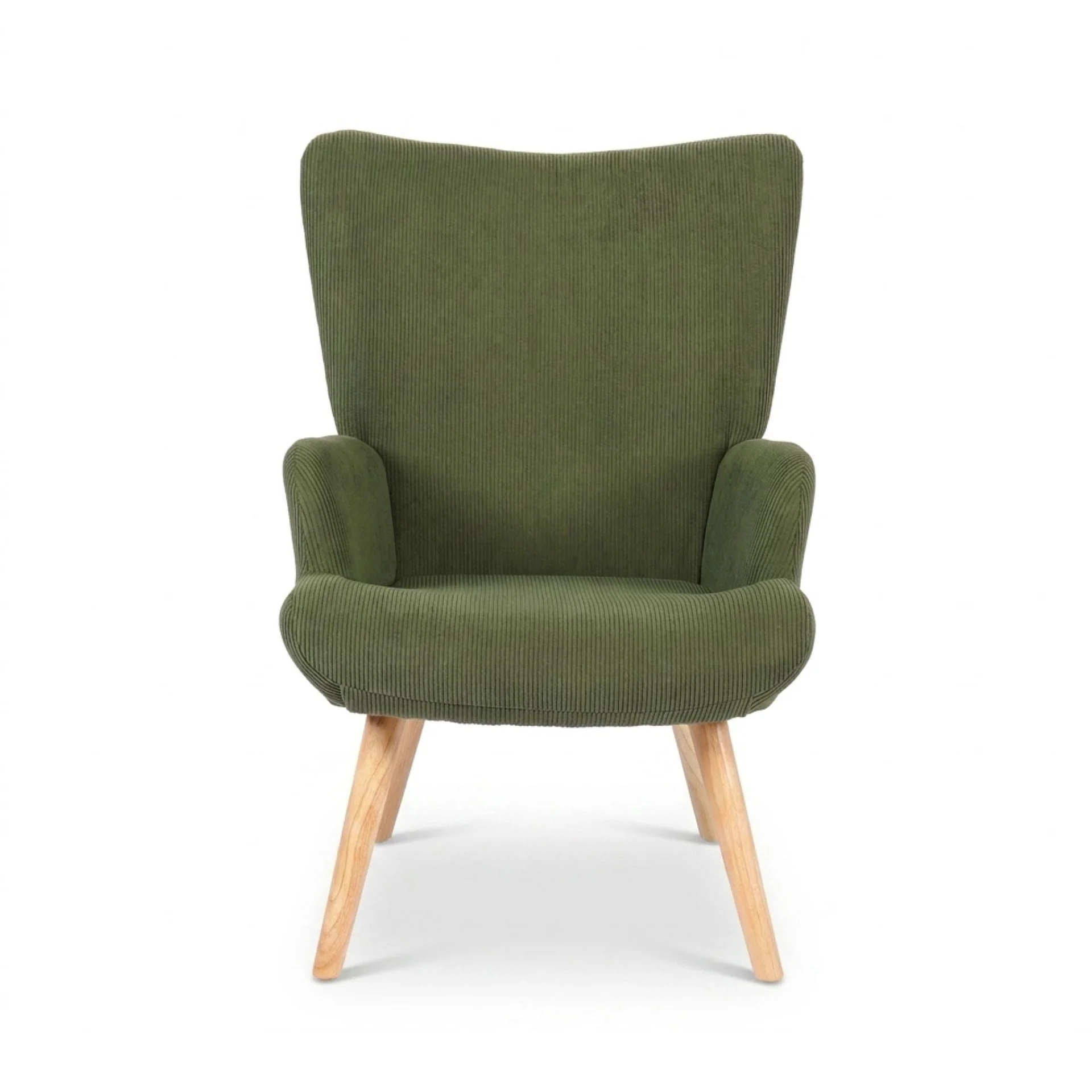 Laze Corduroy Armchair - Dark Green - Image 8