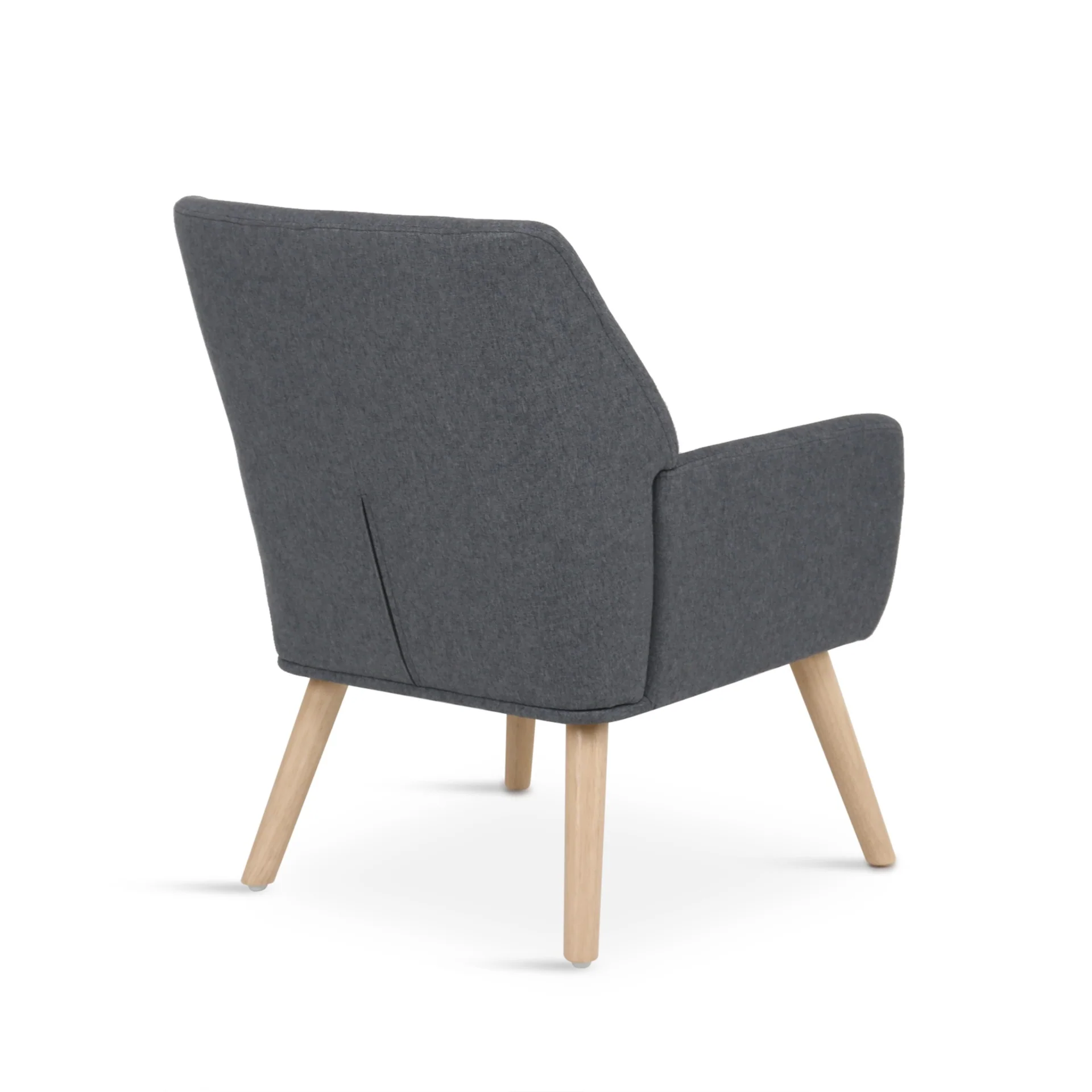 Lina Linen Armchair - Dark Grey - Image 10
