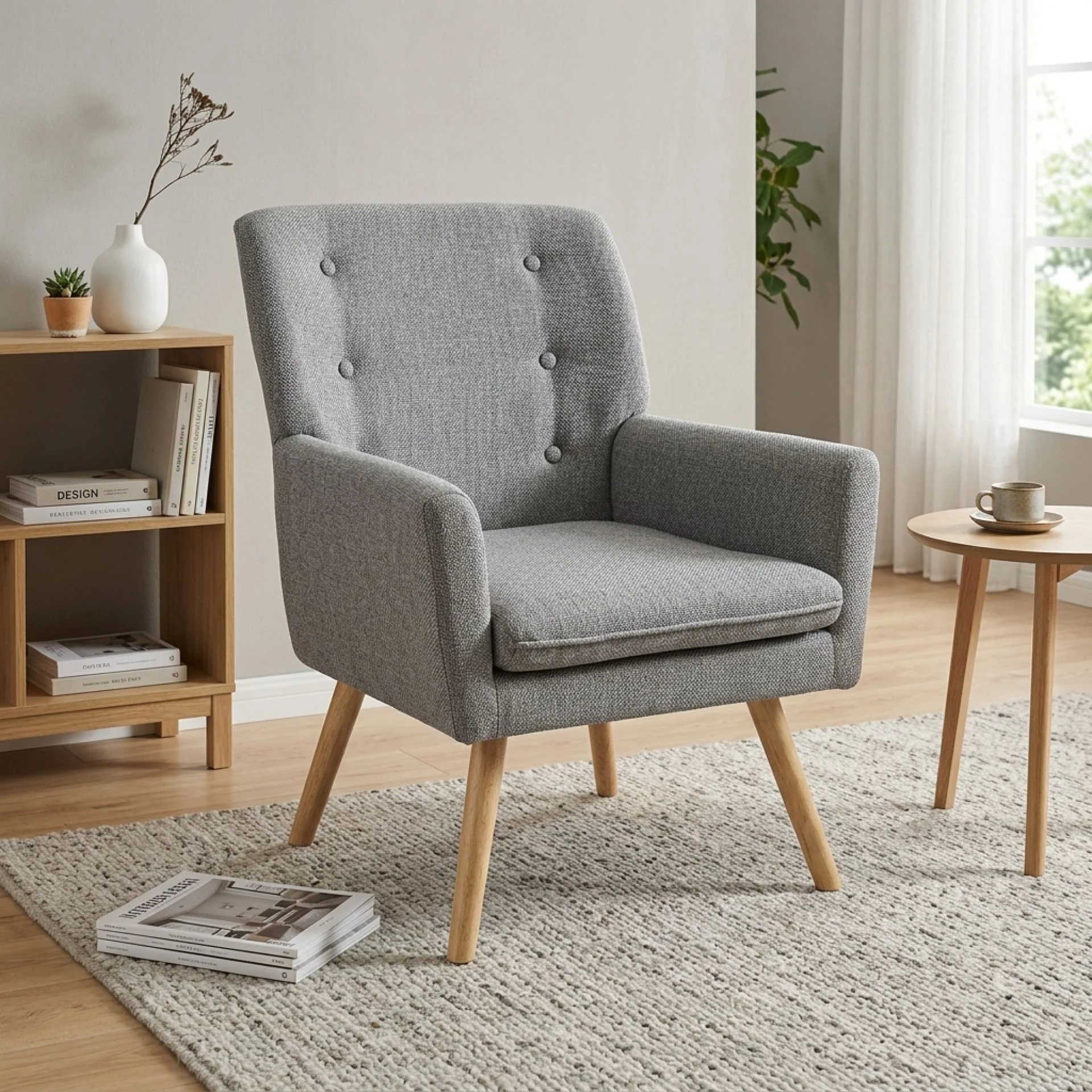 Lina Armchair - Light Grey - Image 7