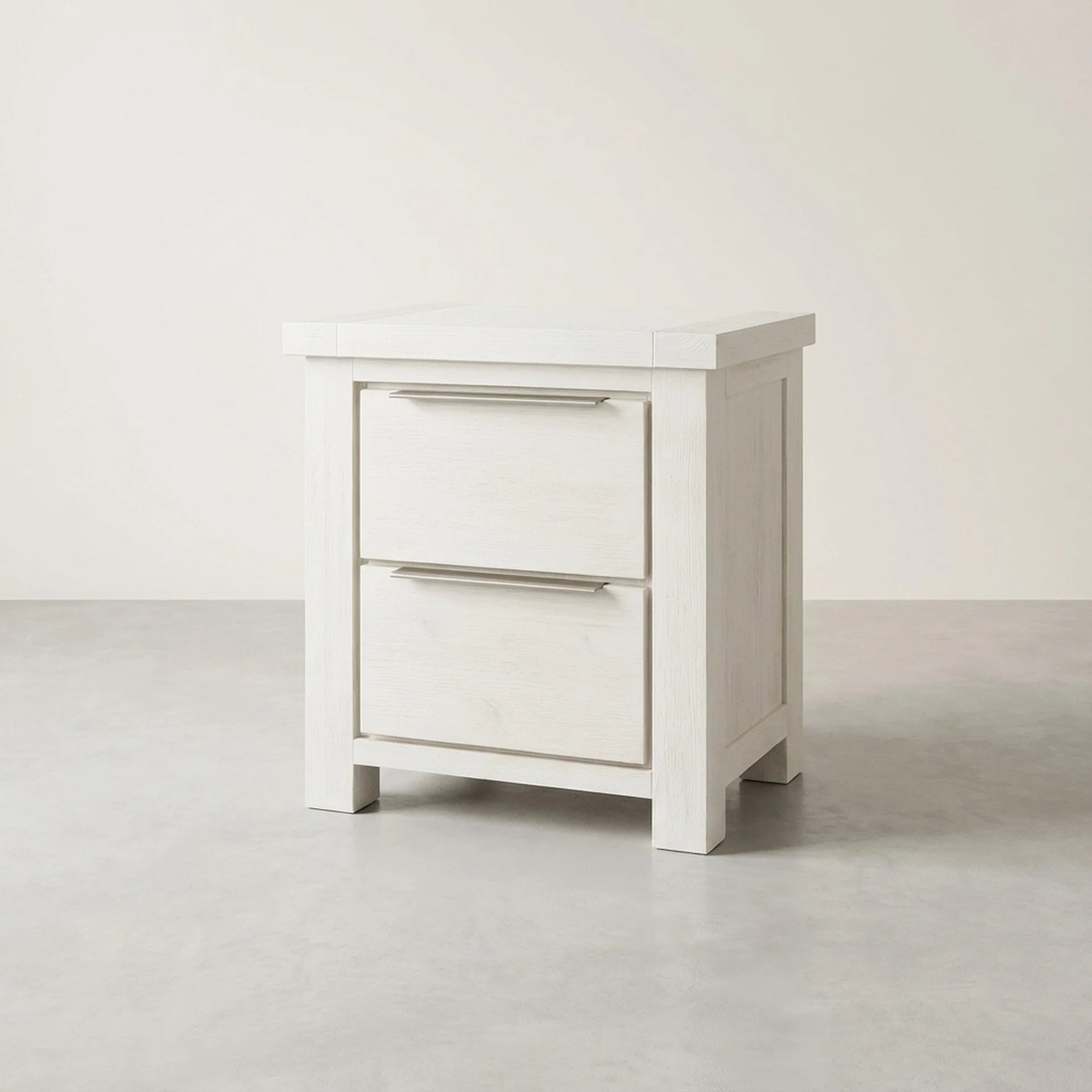 Lincoln Solid Wood Bedside Table - White - Image 4
