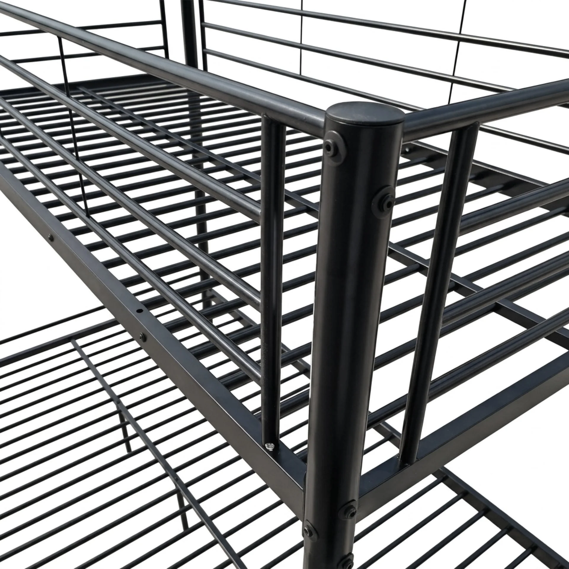 Link Metal Triple Bunk Bed Frame - Black - Image 13