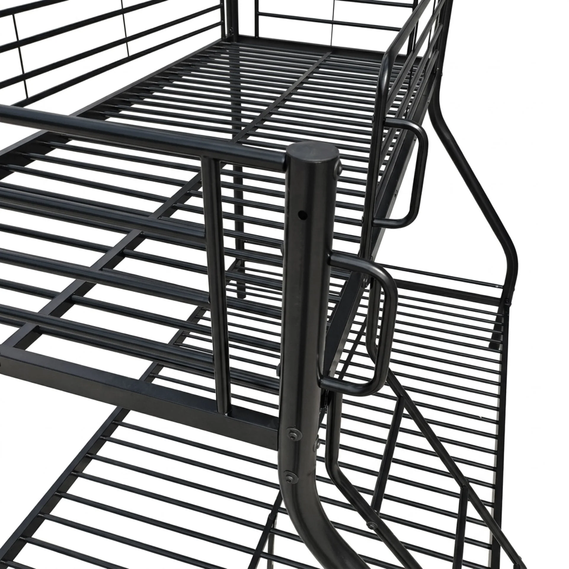 Link Metal Triple Bunk Bed Frame - Black - Image 15