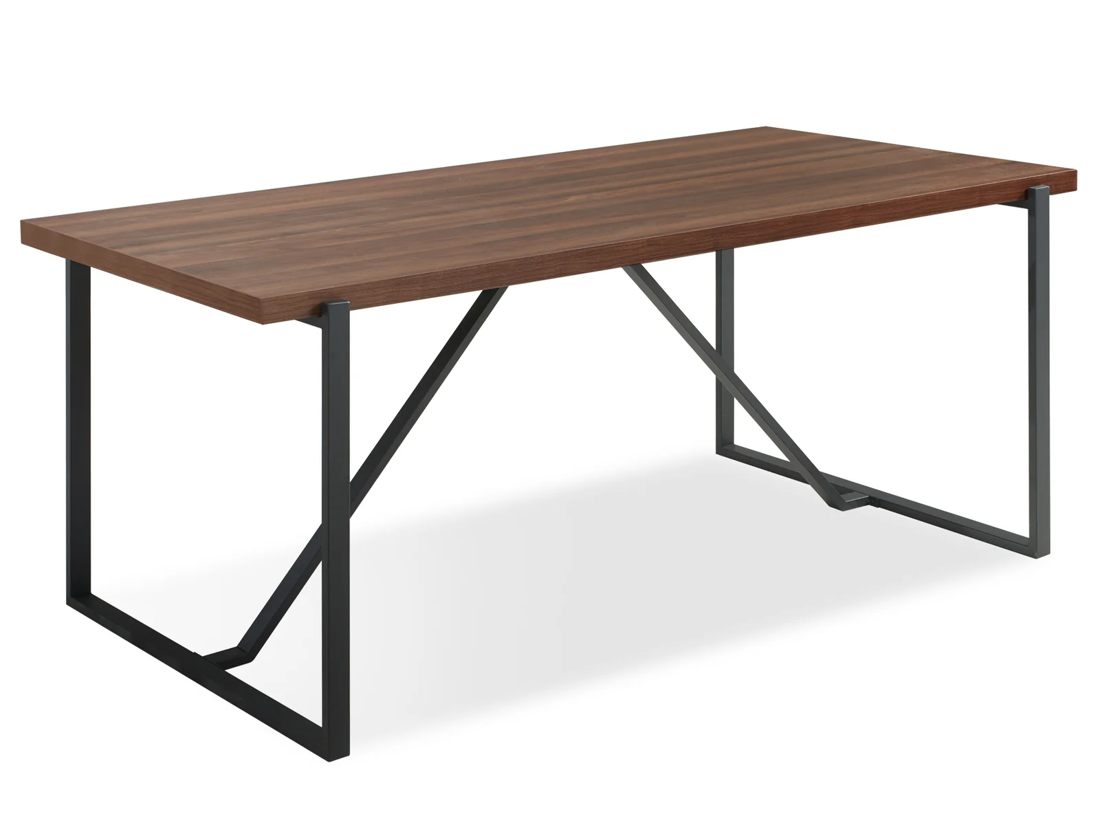 LIRON Dining Table Rectangle 180x90cm - WALNUT - Image 3