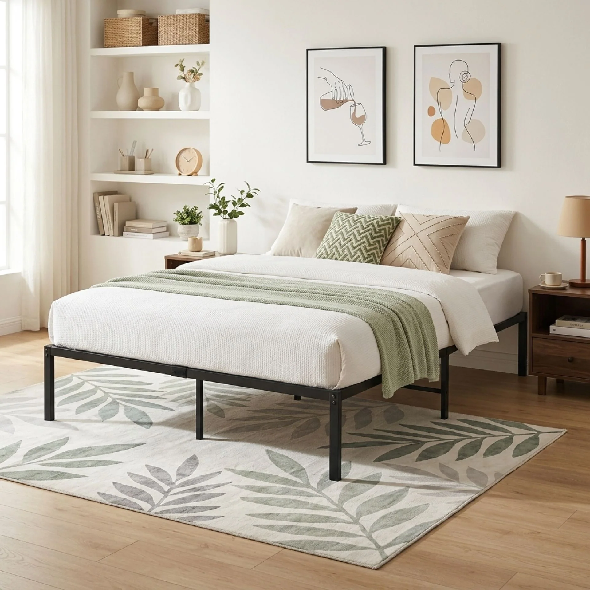 Lite Double Metal Bed Frame - Black - Image 3
