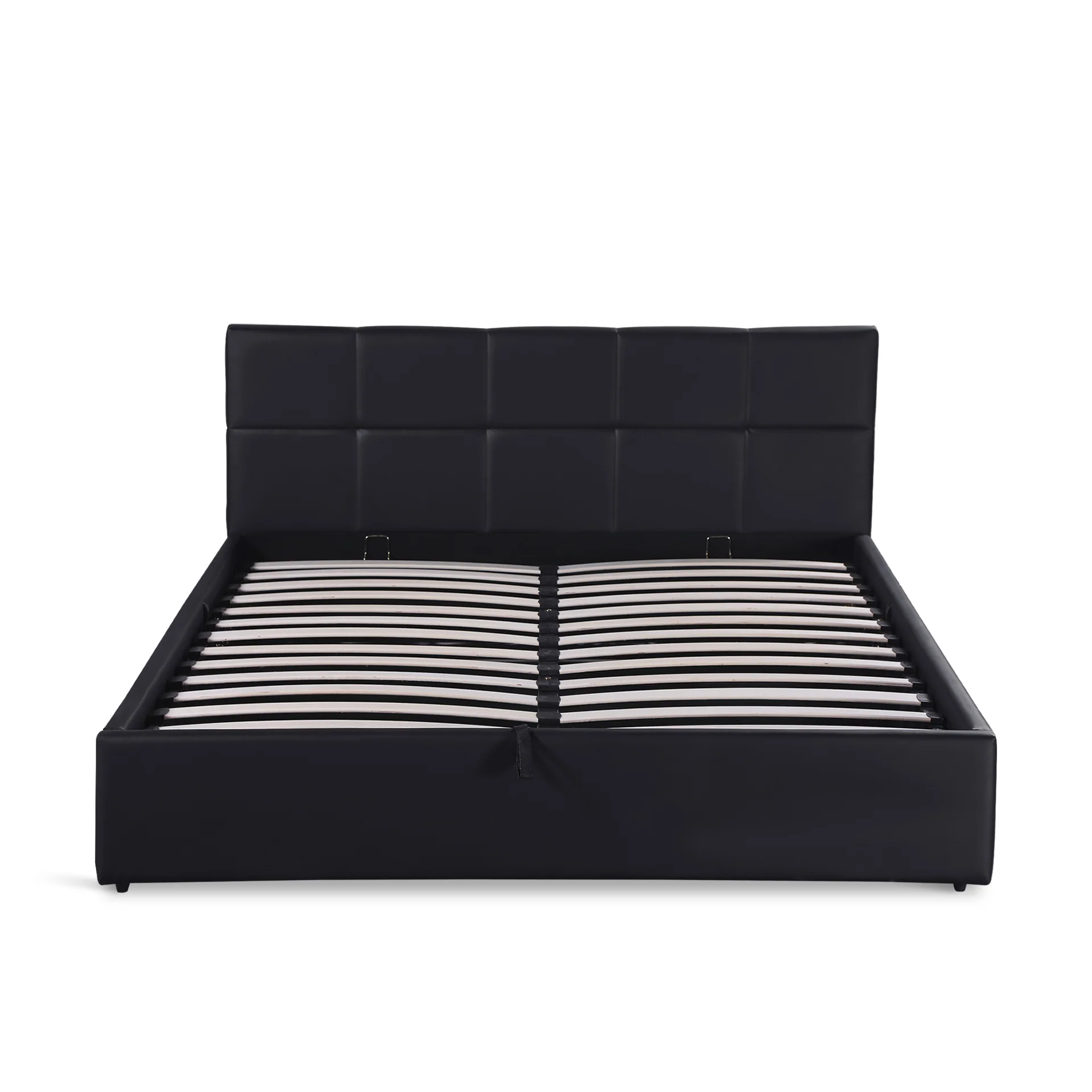Purova PU Queen Gas Lift Bed Frame – Black - Image 8