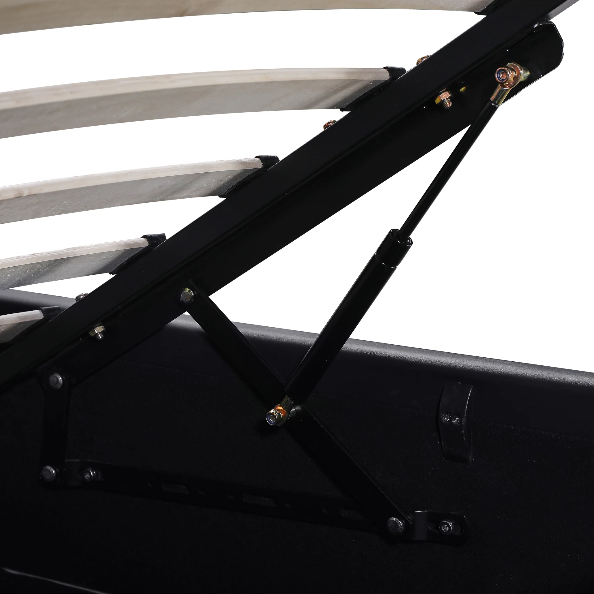 Lumetek PU Queen Gas Lift Bed Frame - Black - Image 13