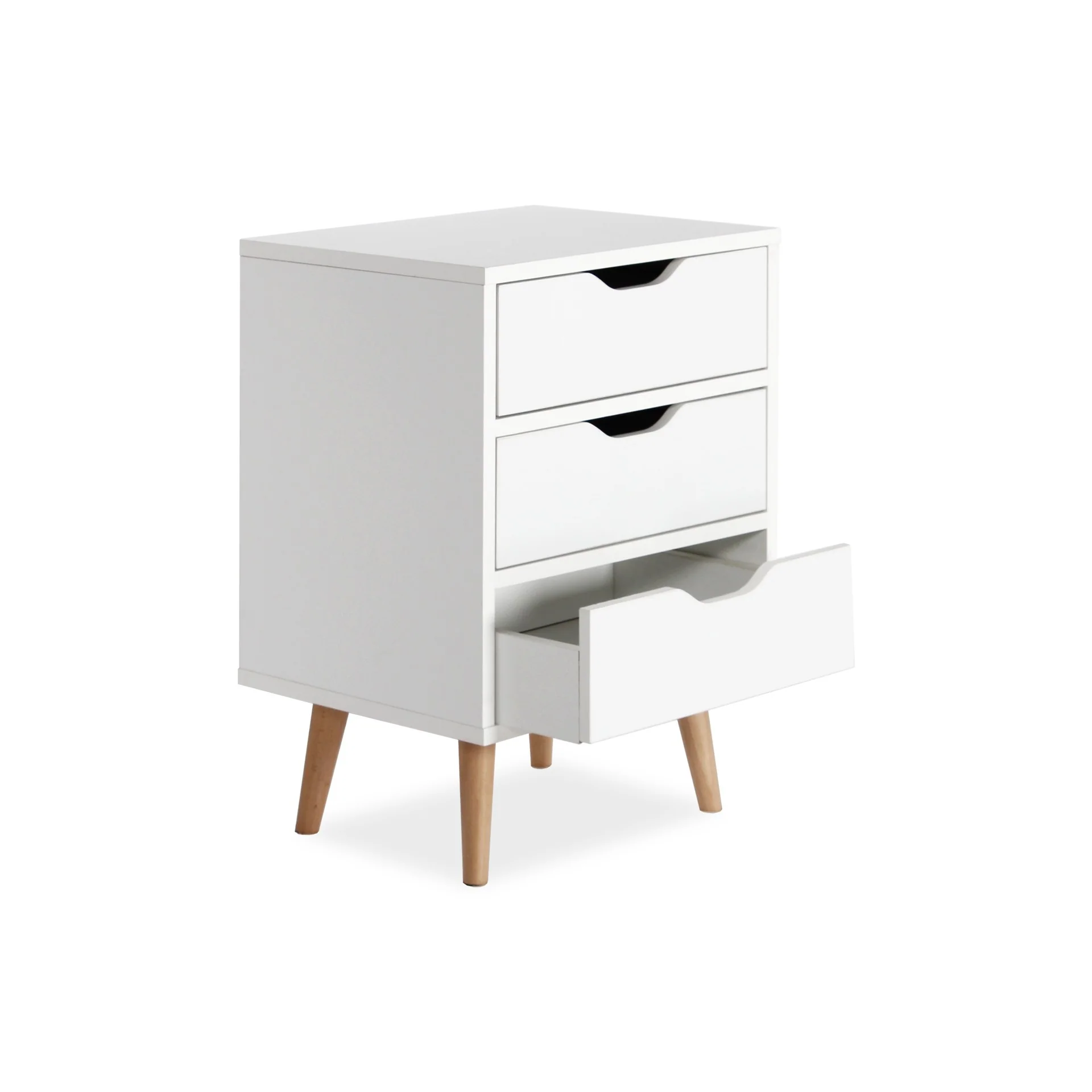 Drew Bedside Table - Maple + White - Image 9