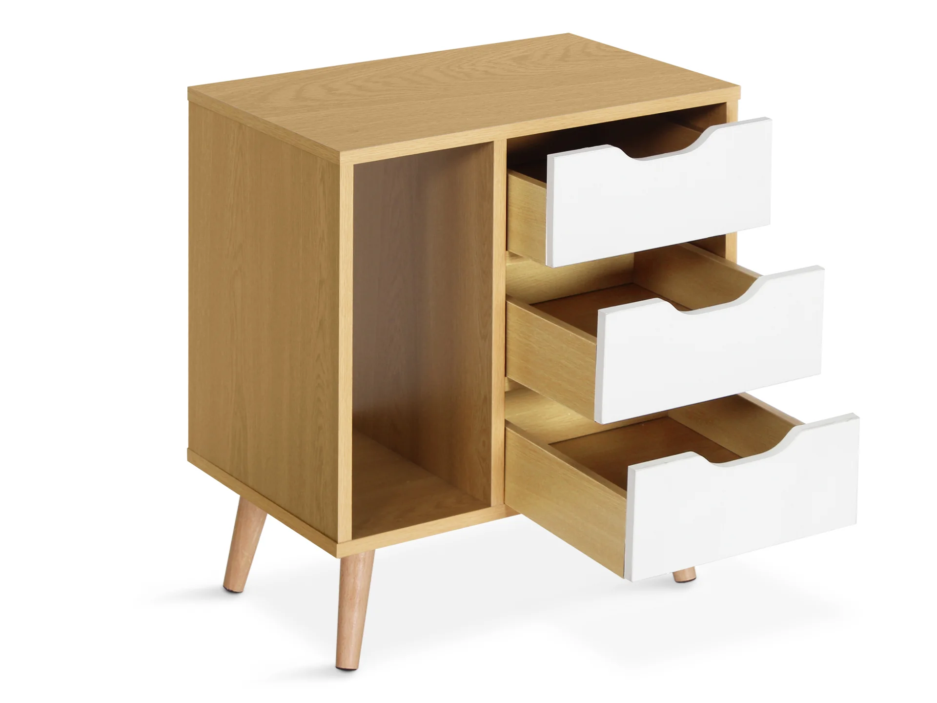 Luca Bedside Table - Maple - Image 4