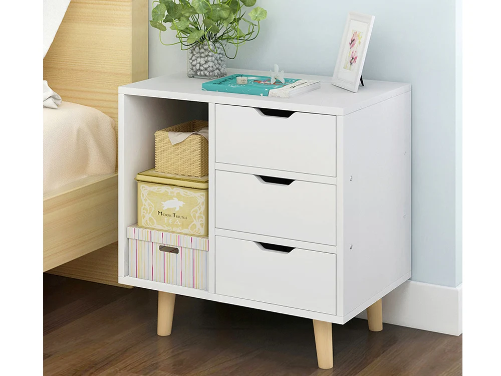 LUCA Bedside Table - WHITE