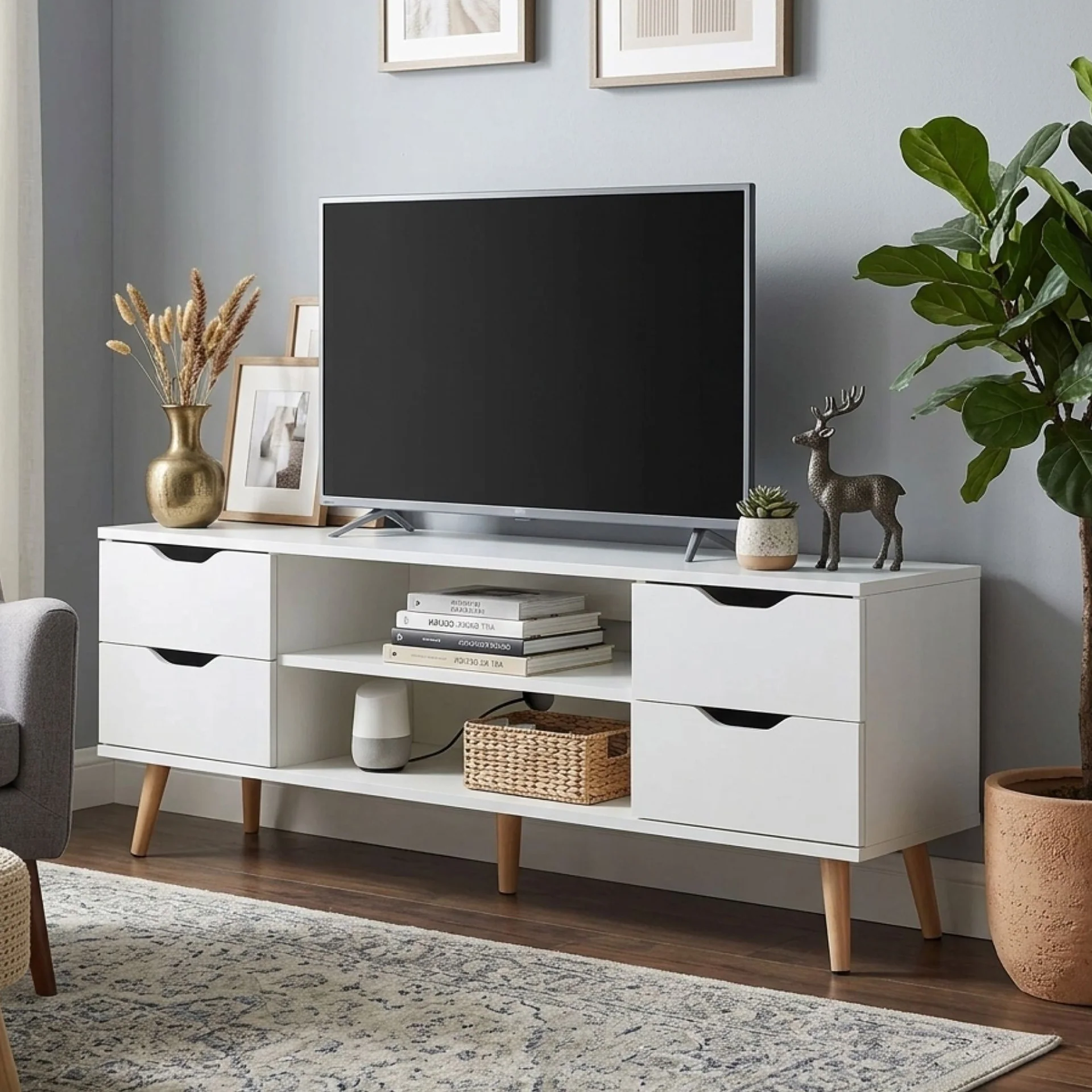 Lucille 1.2M Entertainment Unit - White