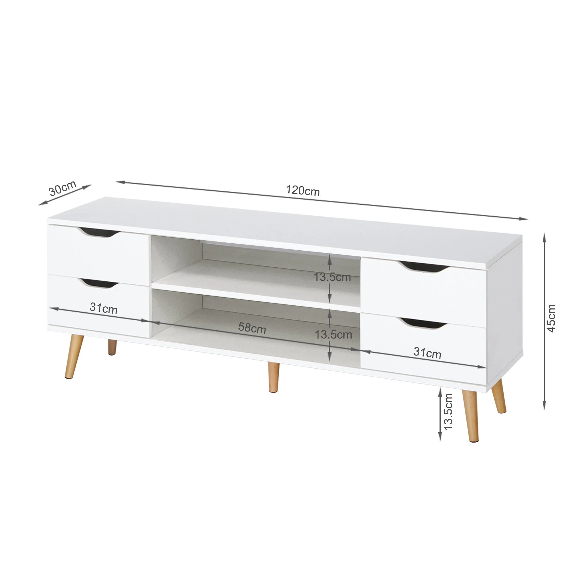 Lucille 1.2M Entertainment Unit - White - Image 12