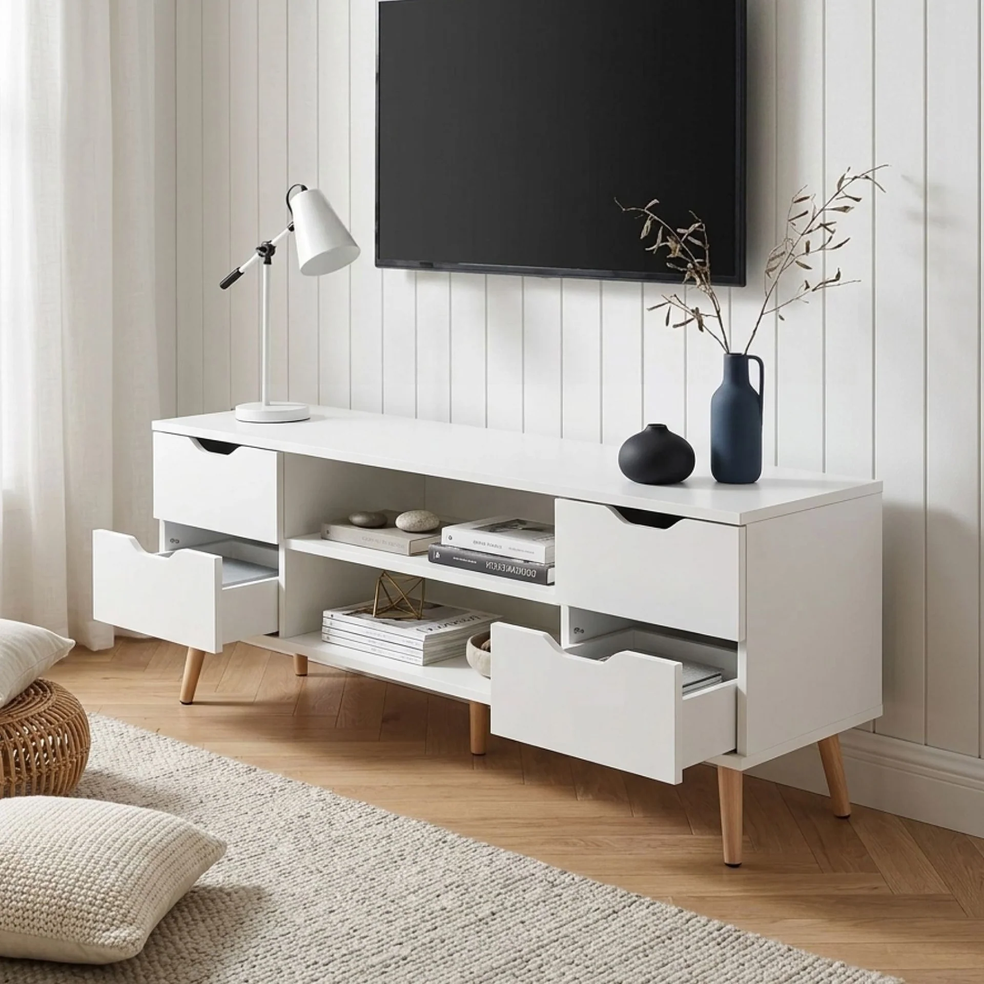 Lucille 1.2M Entertainment Unit - White - Image 2