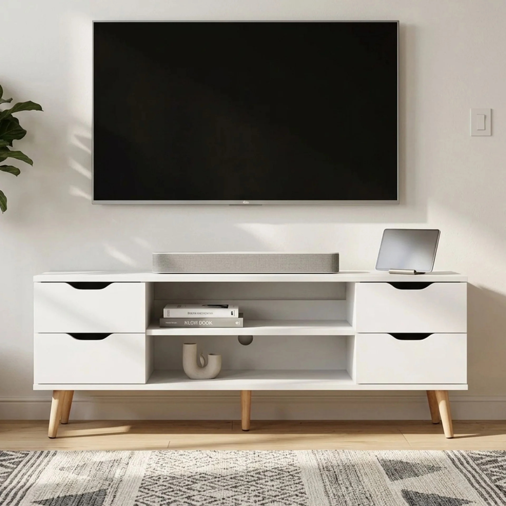Lucille 1.2M Entertainment Unit - White - Image 3