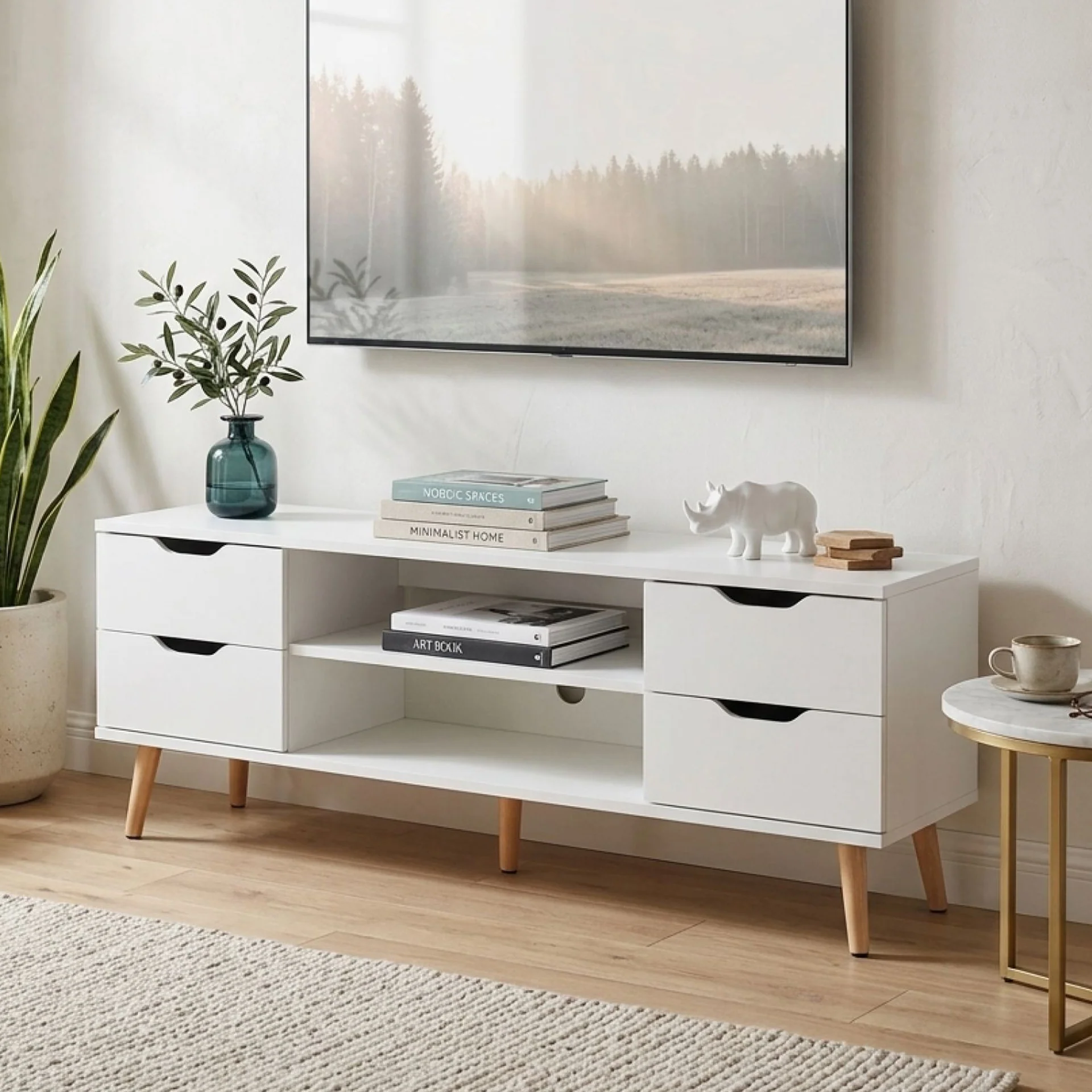 Lucille 1.2M Entertainment Unit - White - Image 5