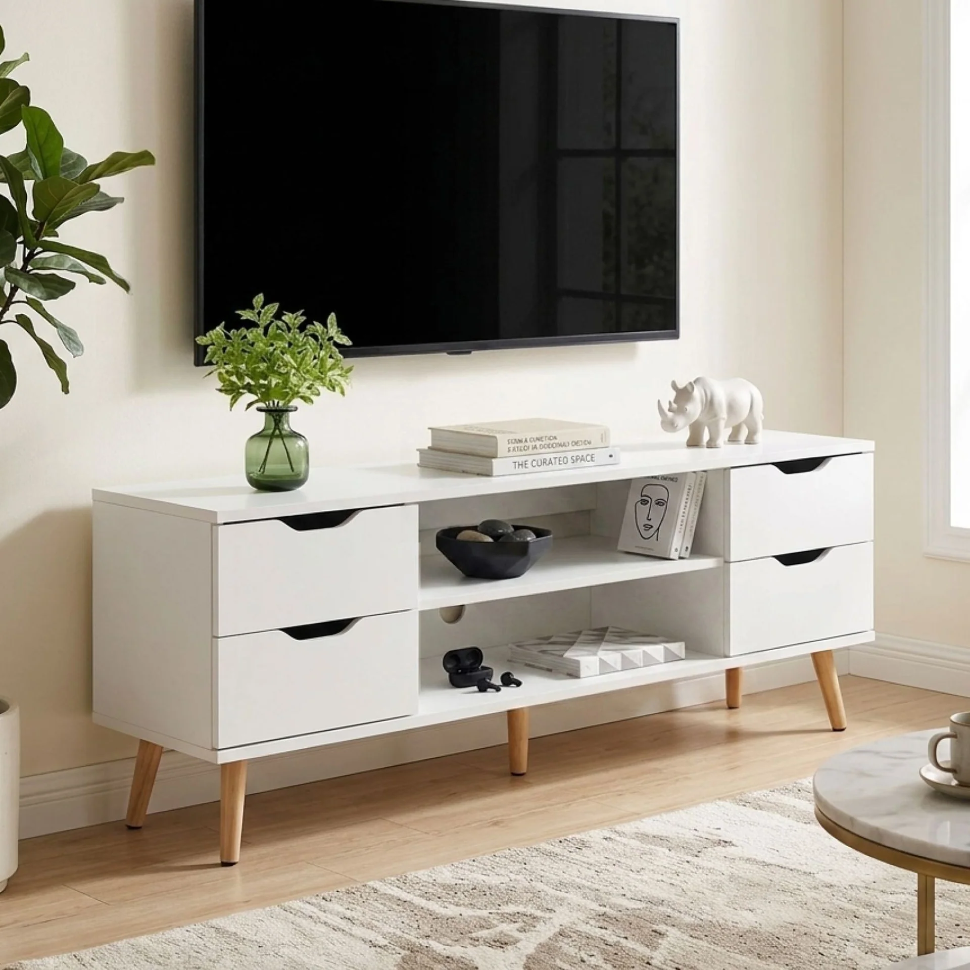 Lucille 1.2M Entertainment Unit - White - Image 6