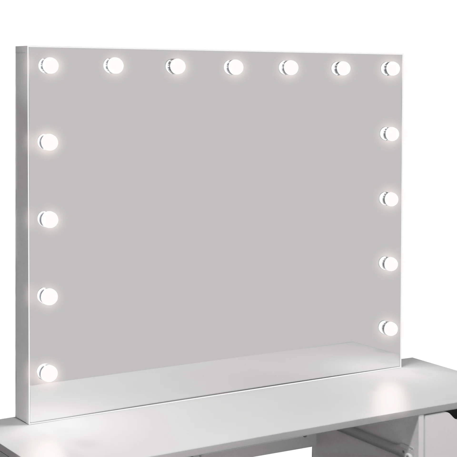 Lustra 2 Piece Dressing Table with Mirror & Stool Set - White - Image 13