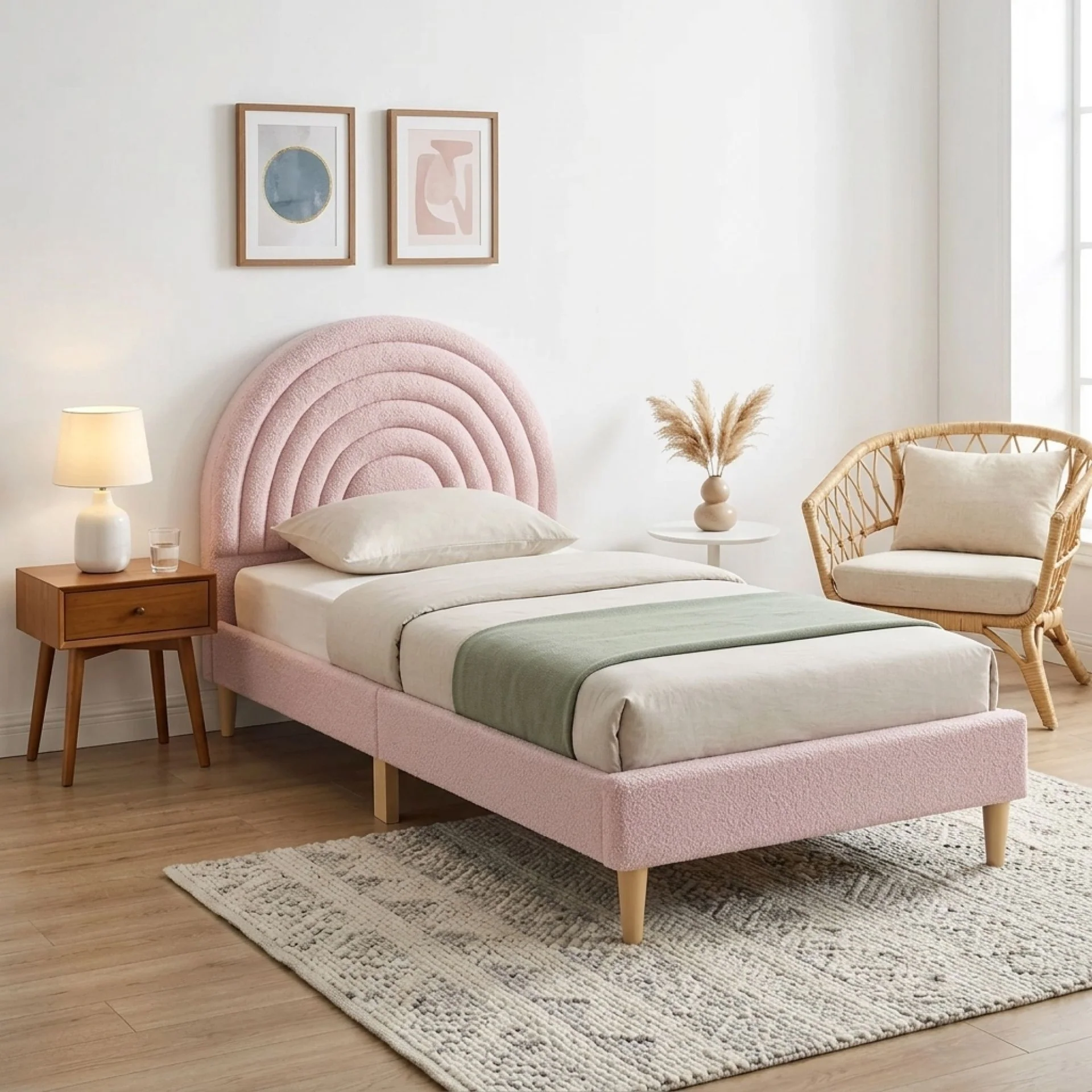 Lydia Single Bed Frame - Pink - Image 3