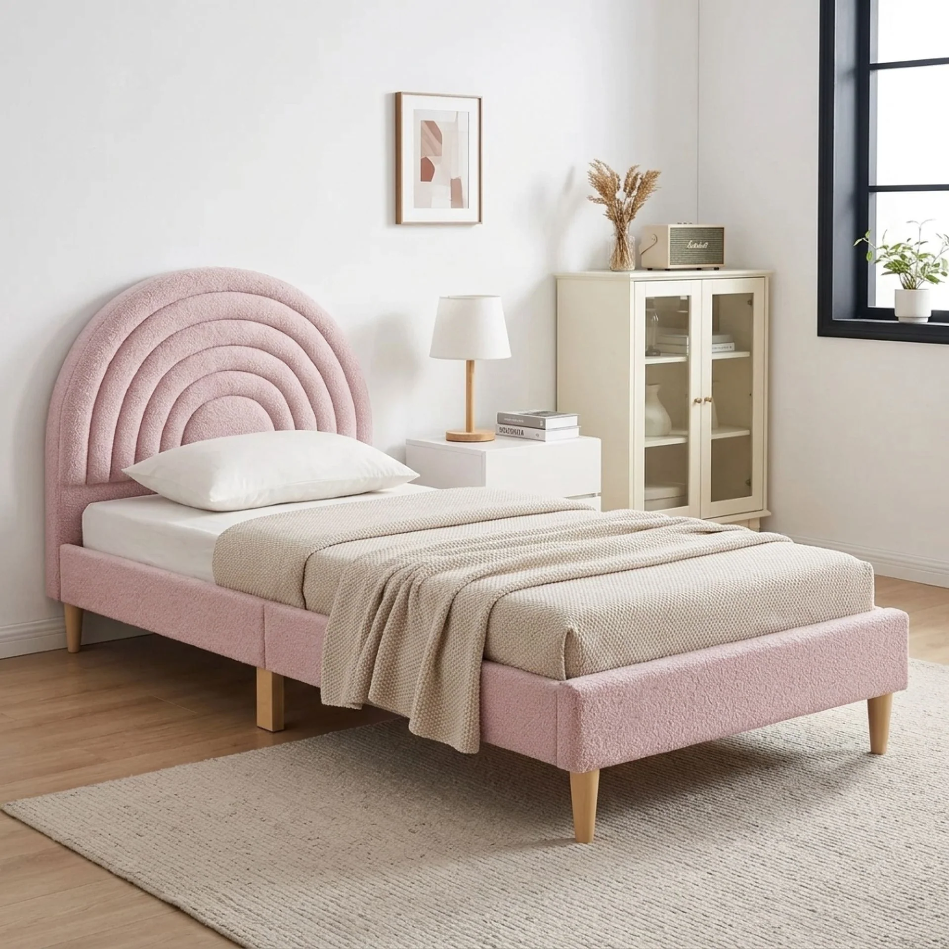 Lydia Single Bed Frame - Pink - Image 5