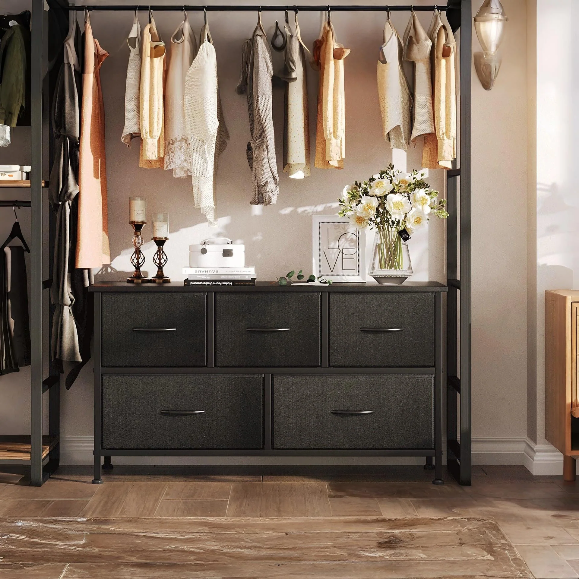 Madilyn 5 Drawers Lowboy - Black - Image 4