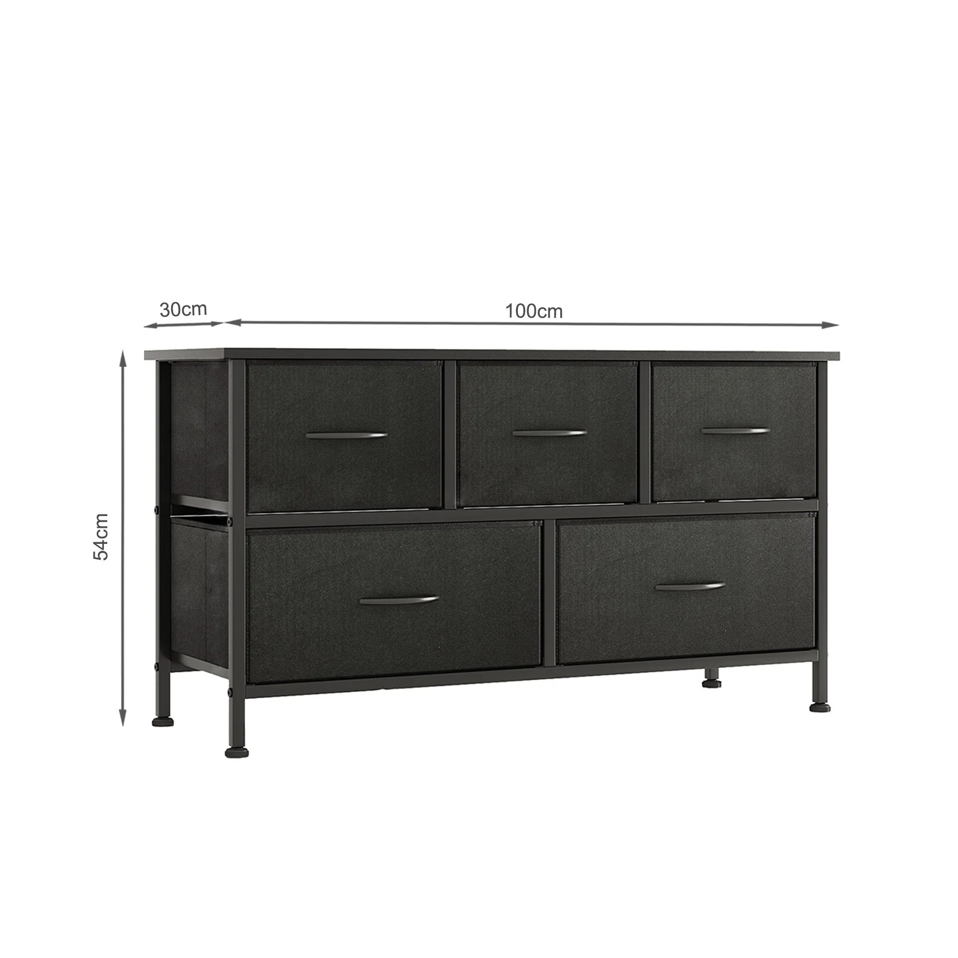 Madilyn 5 Drawers Lowboy - Black - Image 7