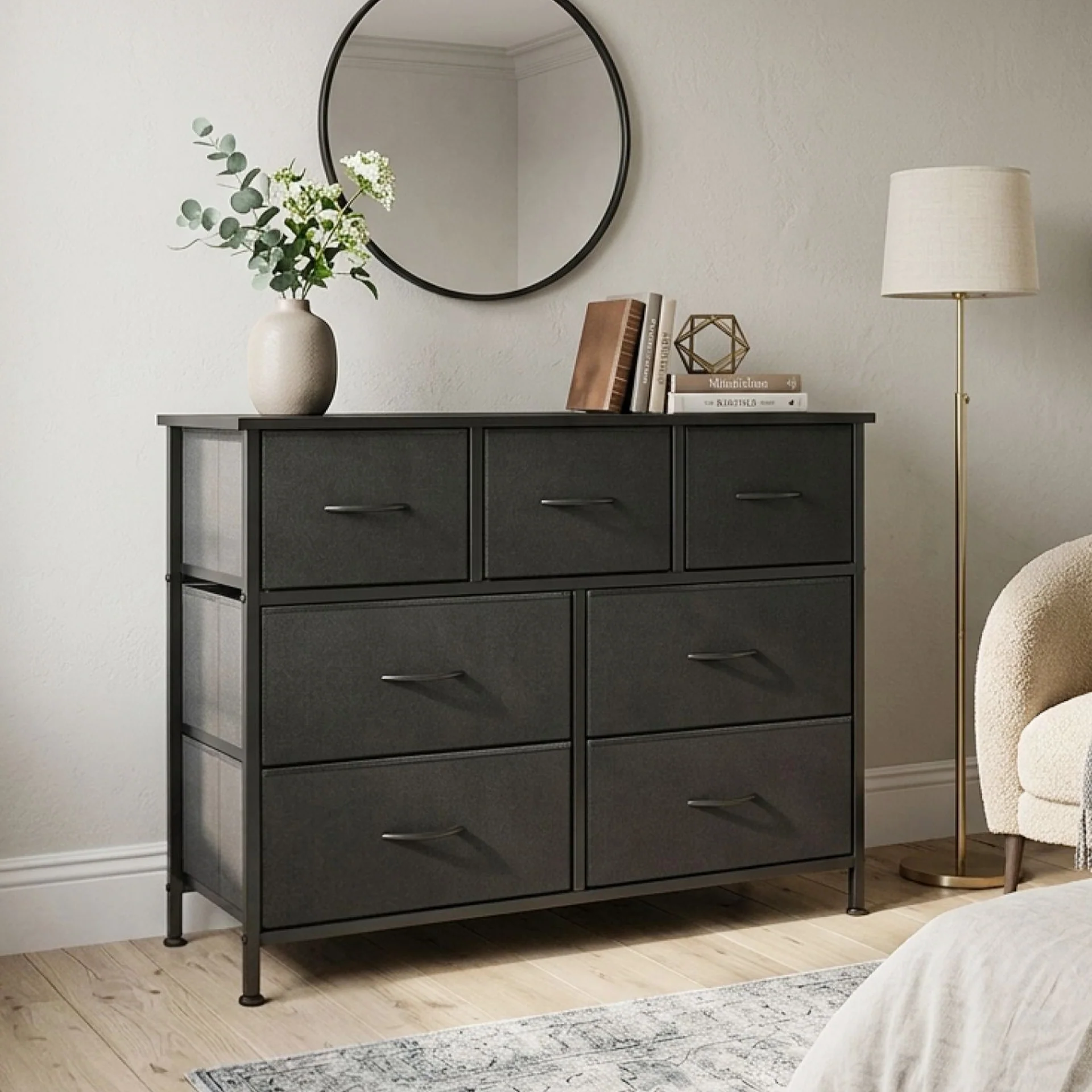 Madilyn 7 Drawers Lowboy - Black - Image 9