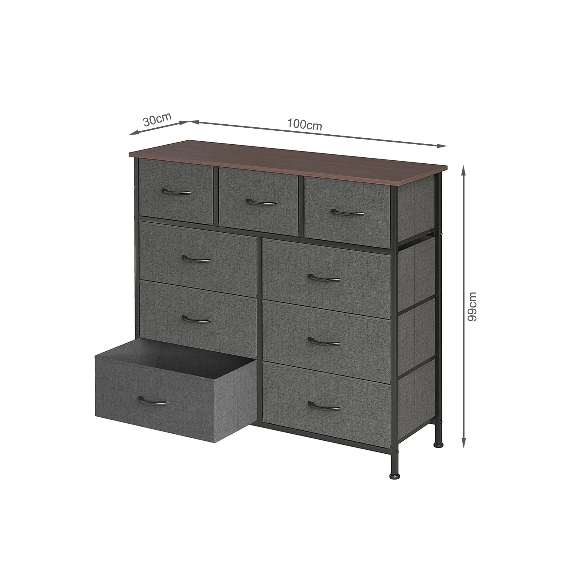 Madilyn 9 Drawers Tallboy - Black Walnut - Image 5