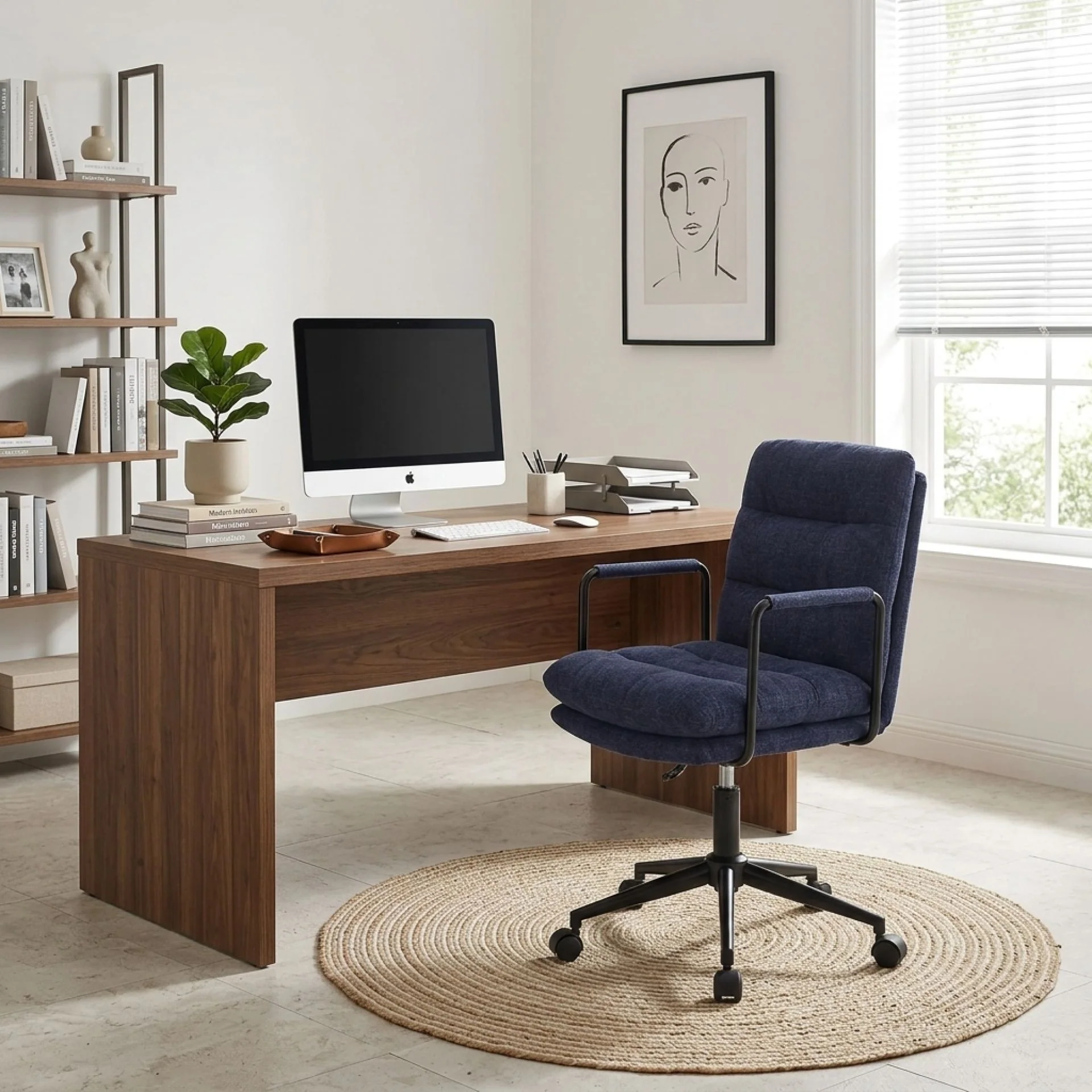 Malcolm Office Chair - Blue - Image 5