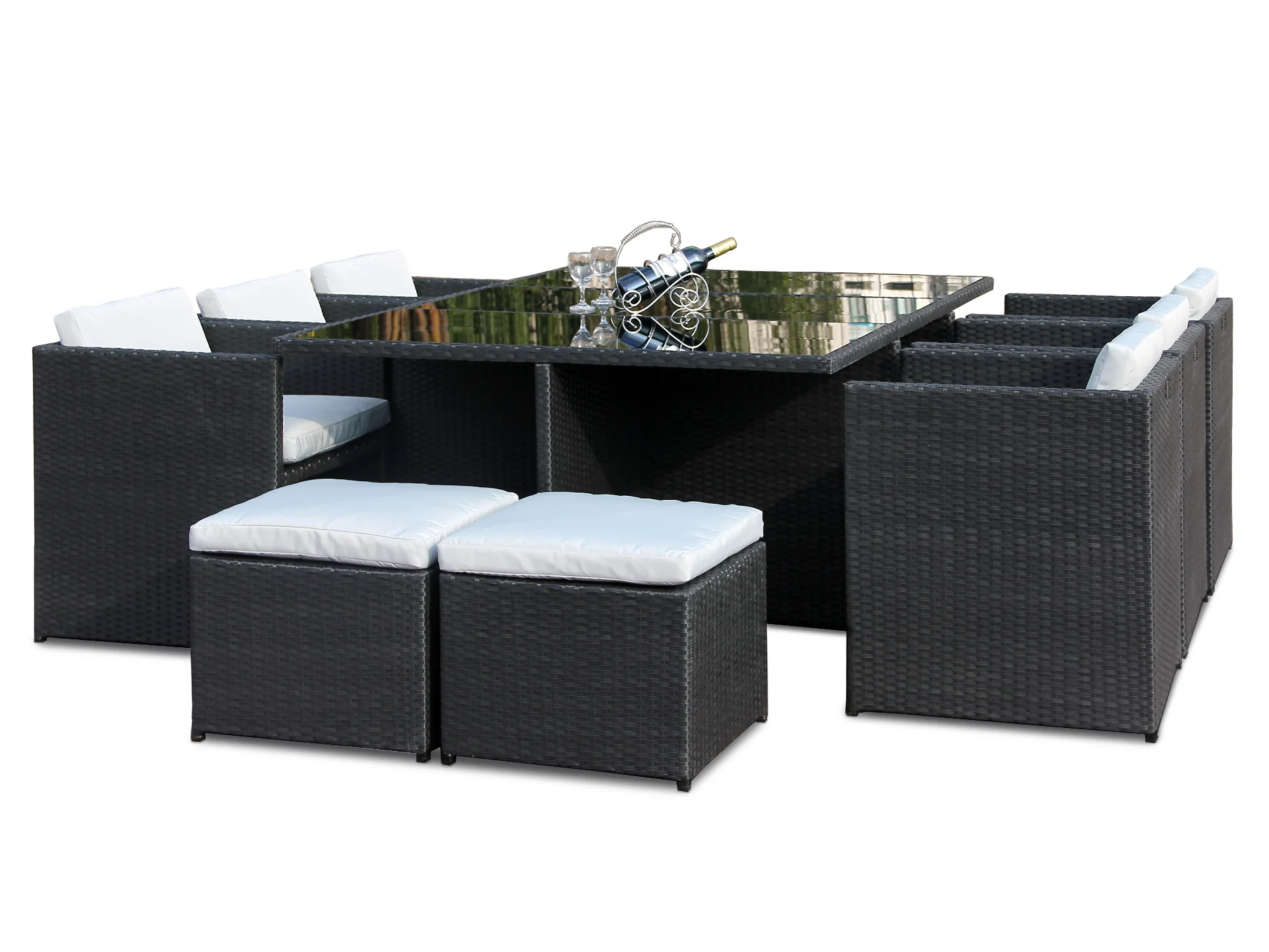 Mallorca 11 Piece Rattan Outdoor Dining Set - Image 2
