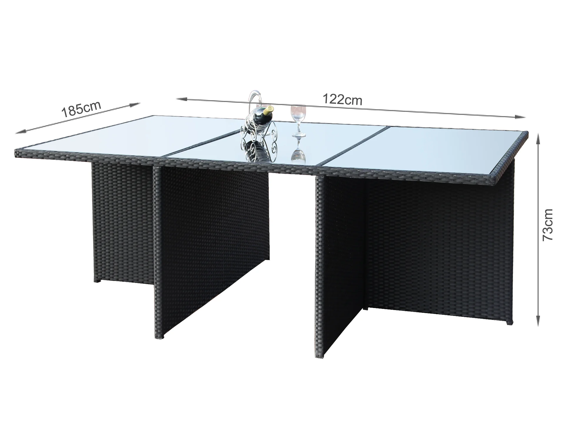 Mallorca 11 Piece Rattan Outdoor Dining Set - Image 7