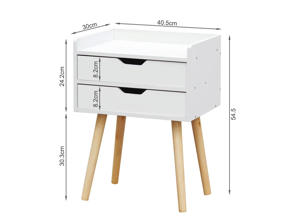 MARC Bedside Table - WHITE - Image 12