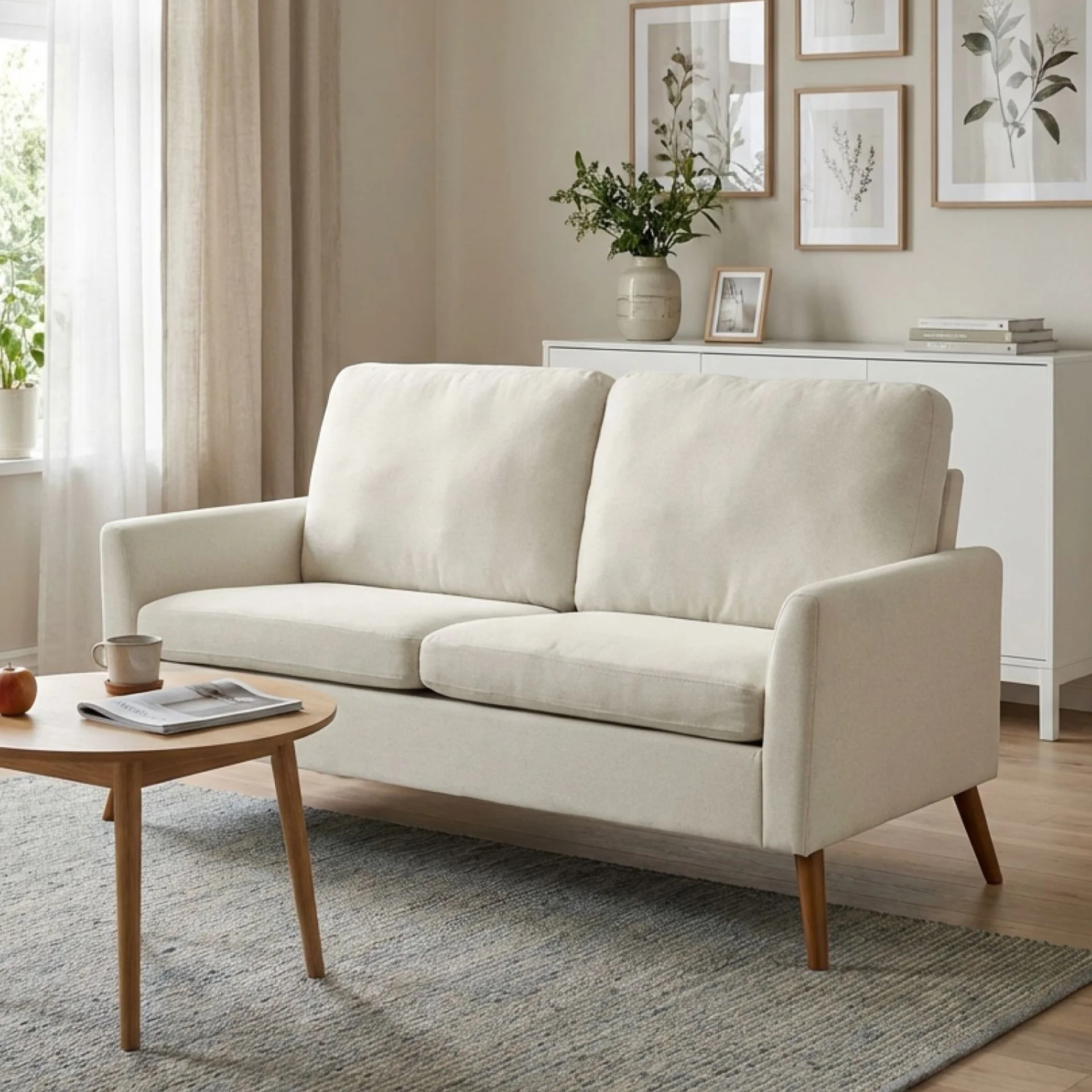 Marine 3 Seater Sofa - Beige - Image 3