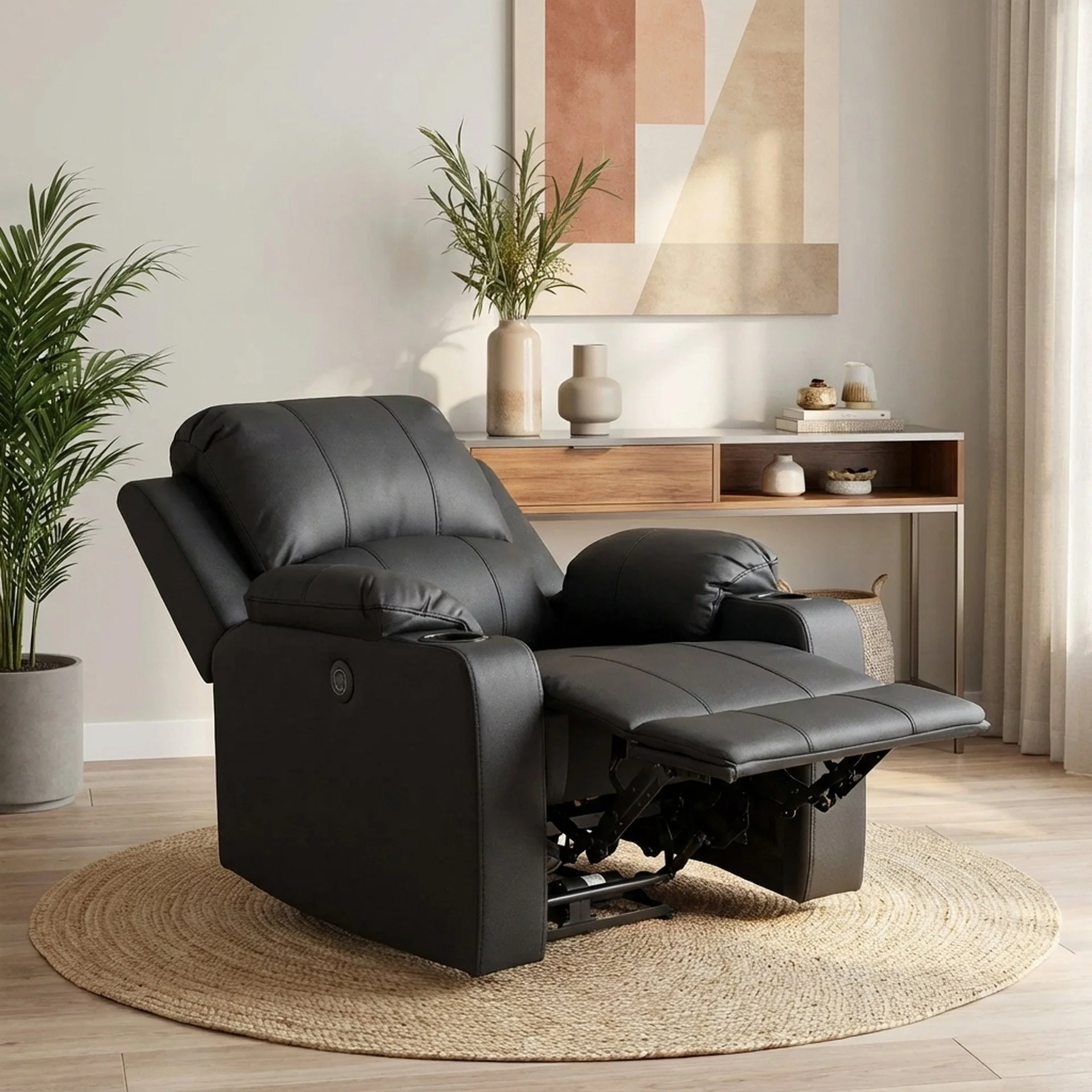 Marton Electric Recliner Chair - Black