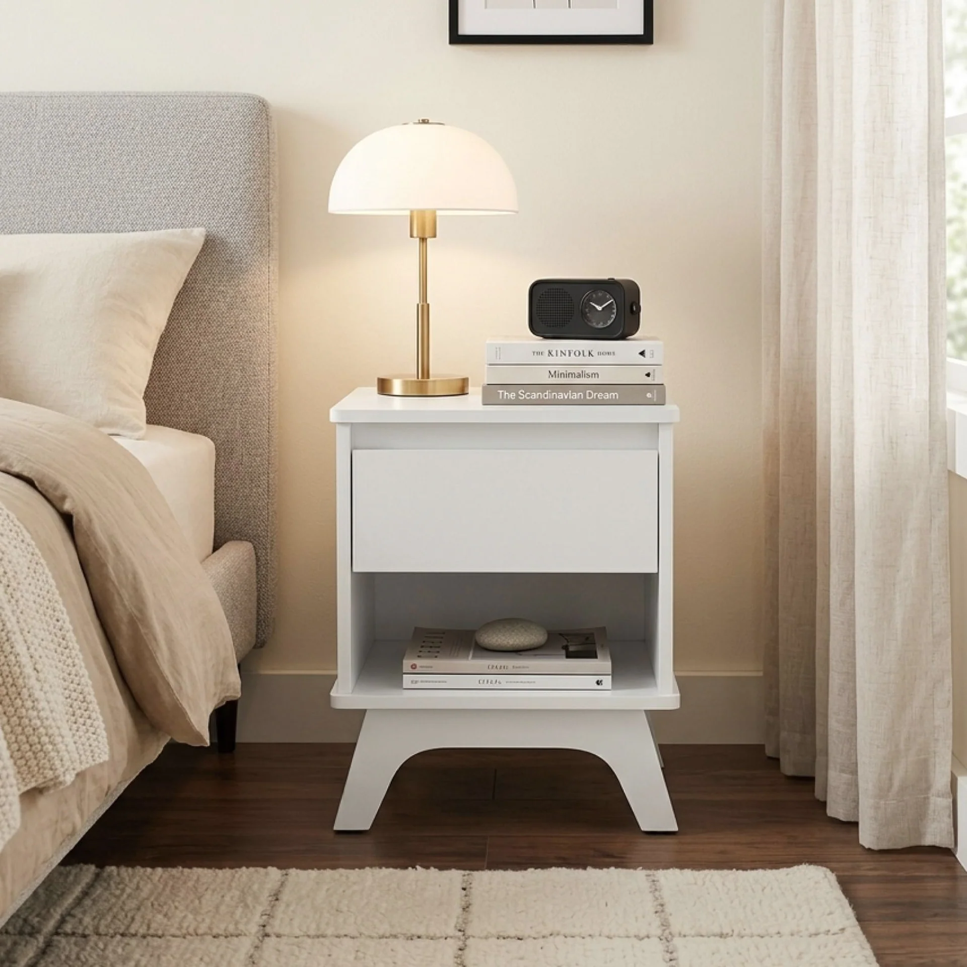 Mason Bedside Table - White