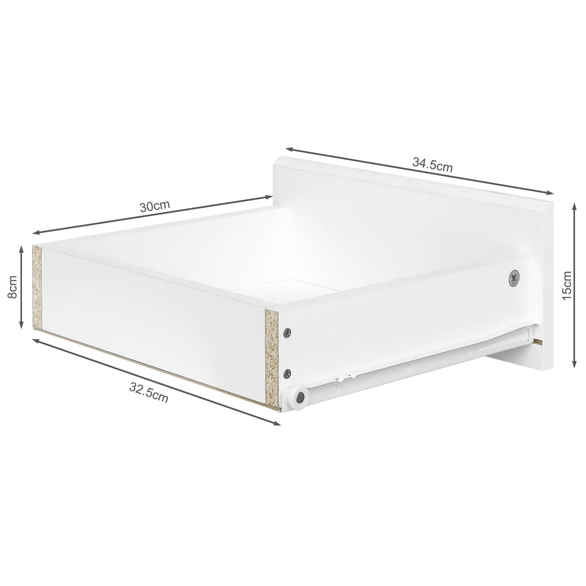 Mason Bedside Table - White - Image 12