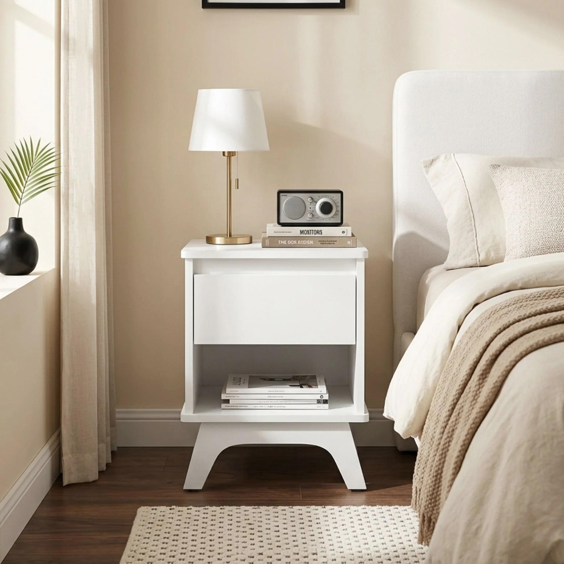 Mason Bedside Table - White - Image 4