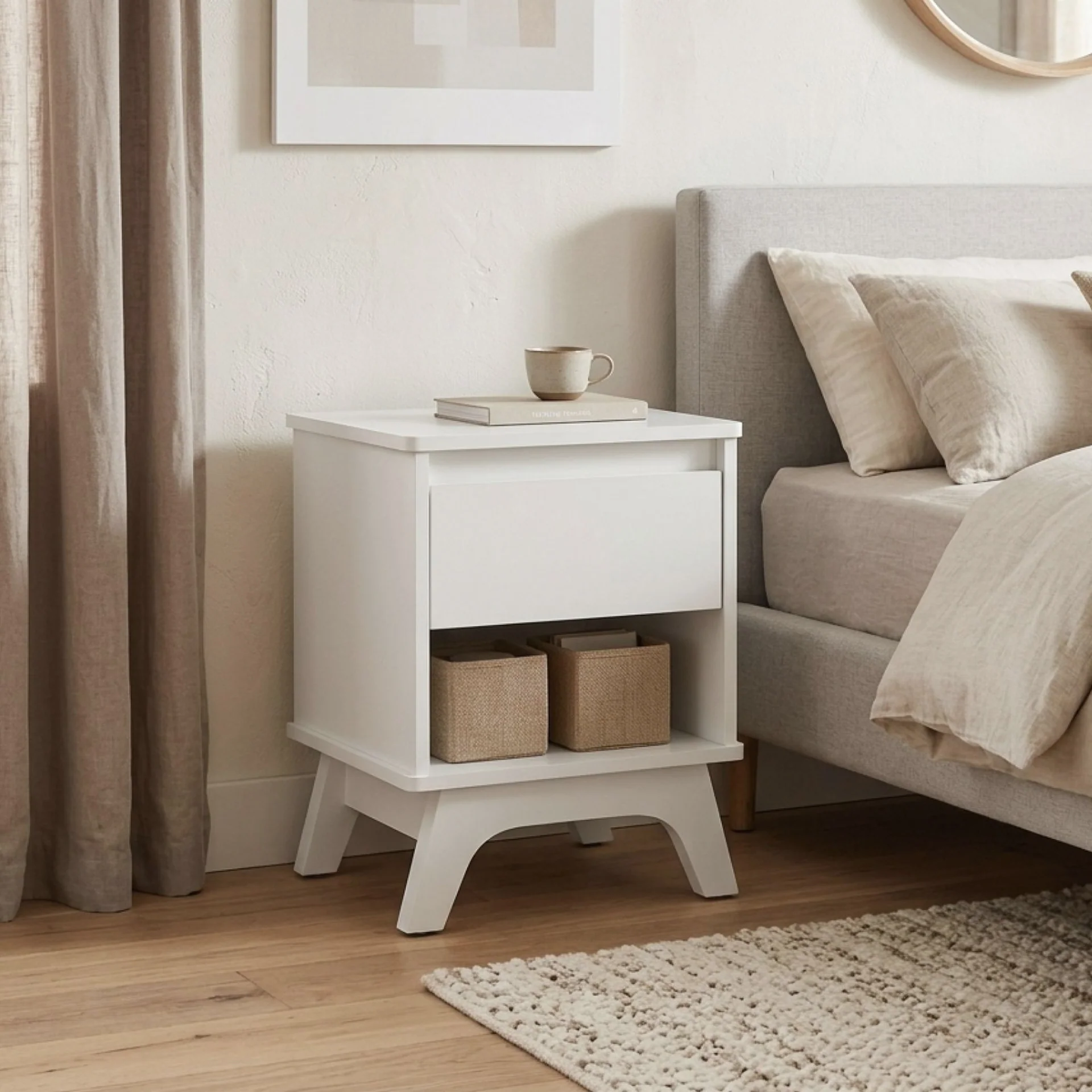 Mason Bedside Table - White - Image 5