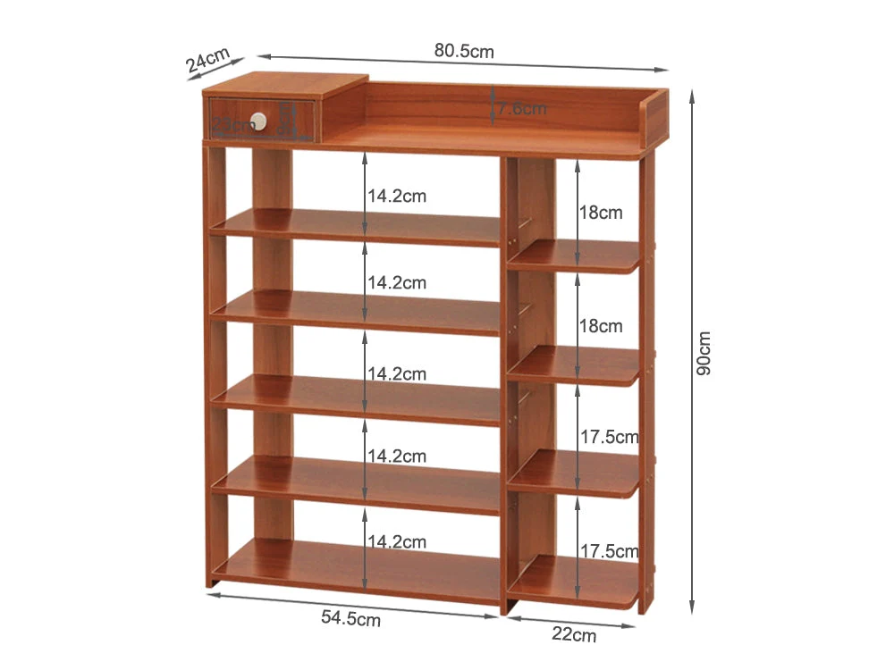 MATHESON 6 Tiers Shoe Rack - CARAMEL - Image 8