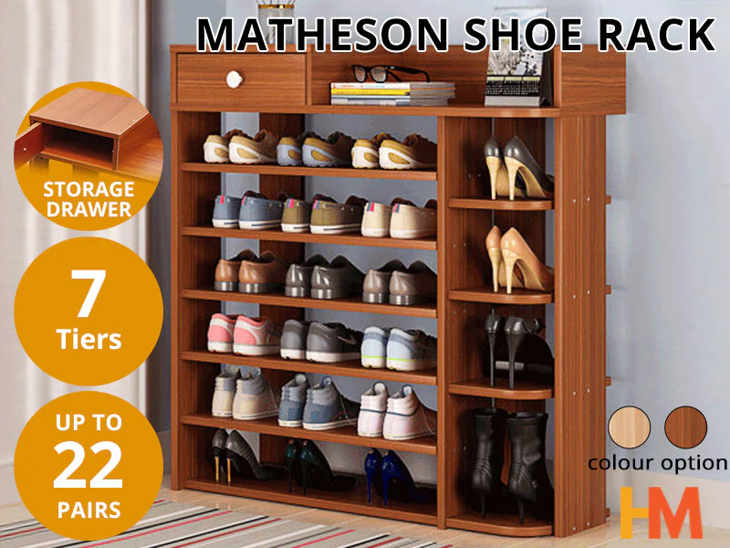 MATHESON 7 Tiers Shoe Rack - CARAMEL - Image 8