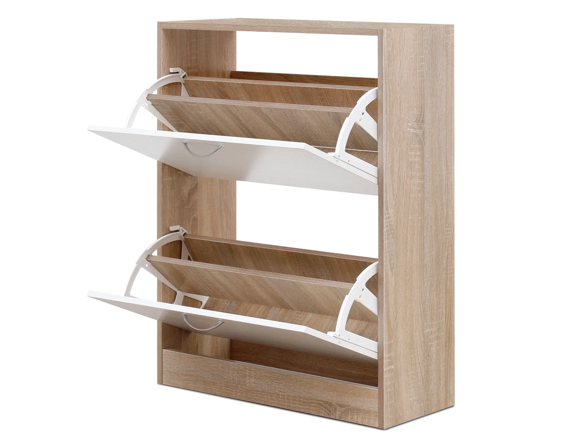 Matilda 2 Drawer Shoe Cabinet Storage - Oak - Image 5