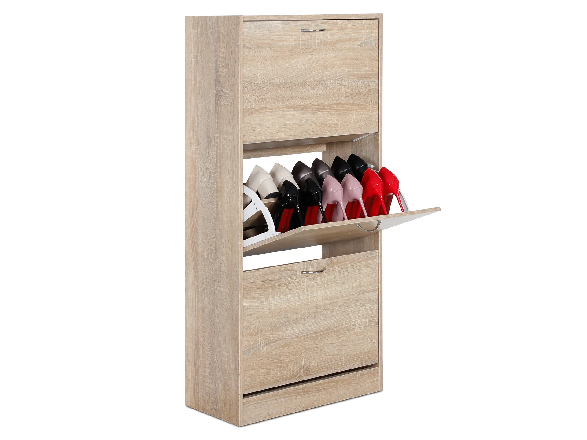 Matilda 3 Drawer Shoe Cabinet Storage - Maple - Image 2
