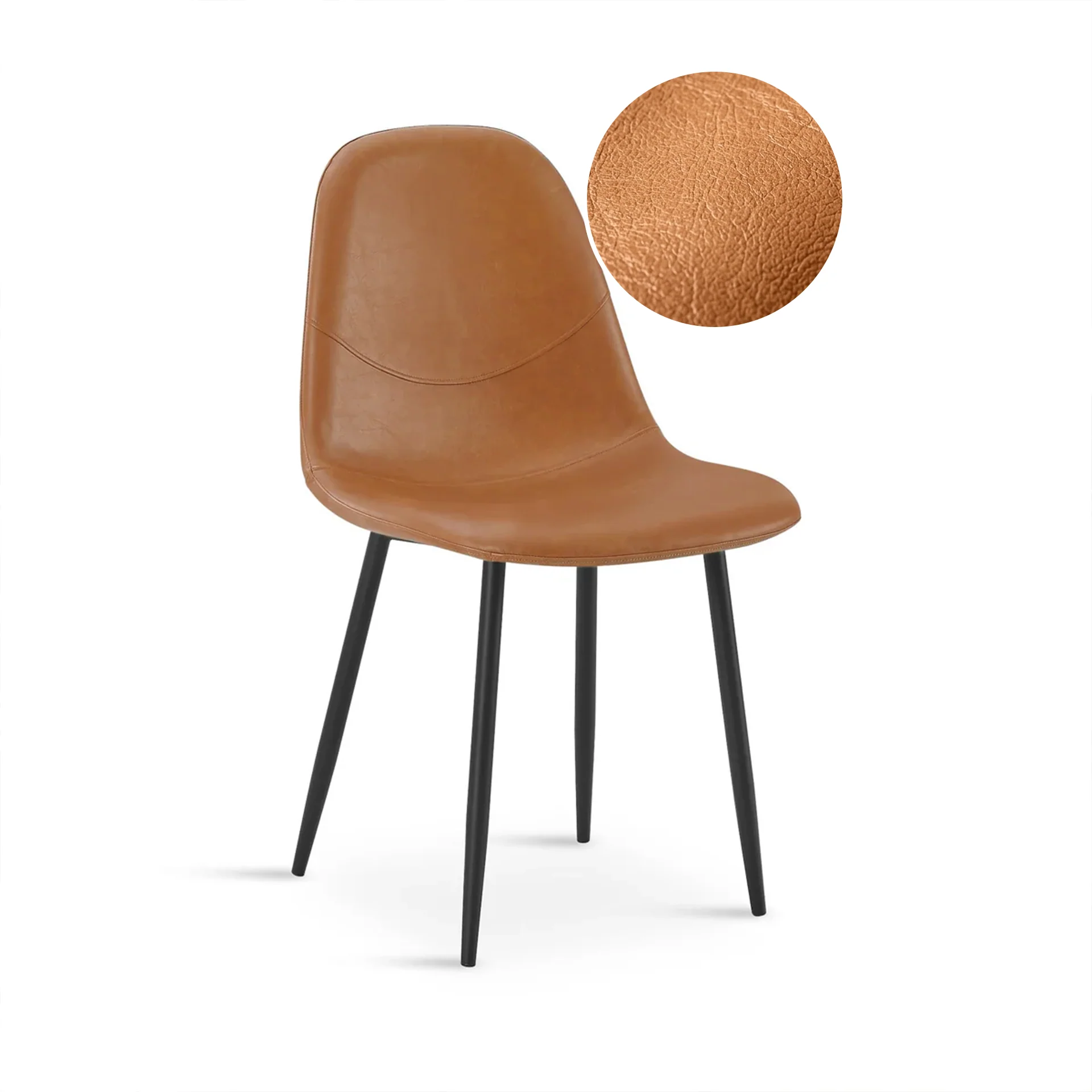 Matthew PU Leather Dining Chair - Set of 4 - Orange - Image 7