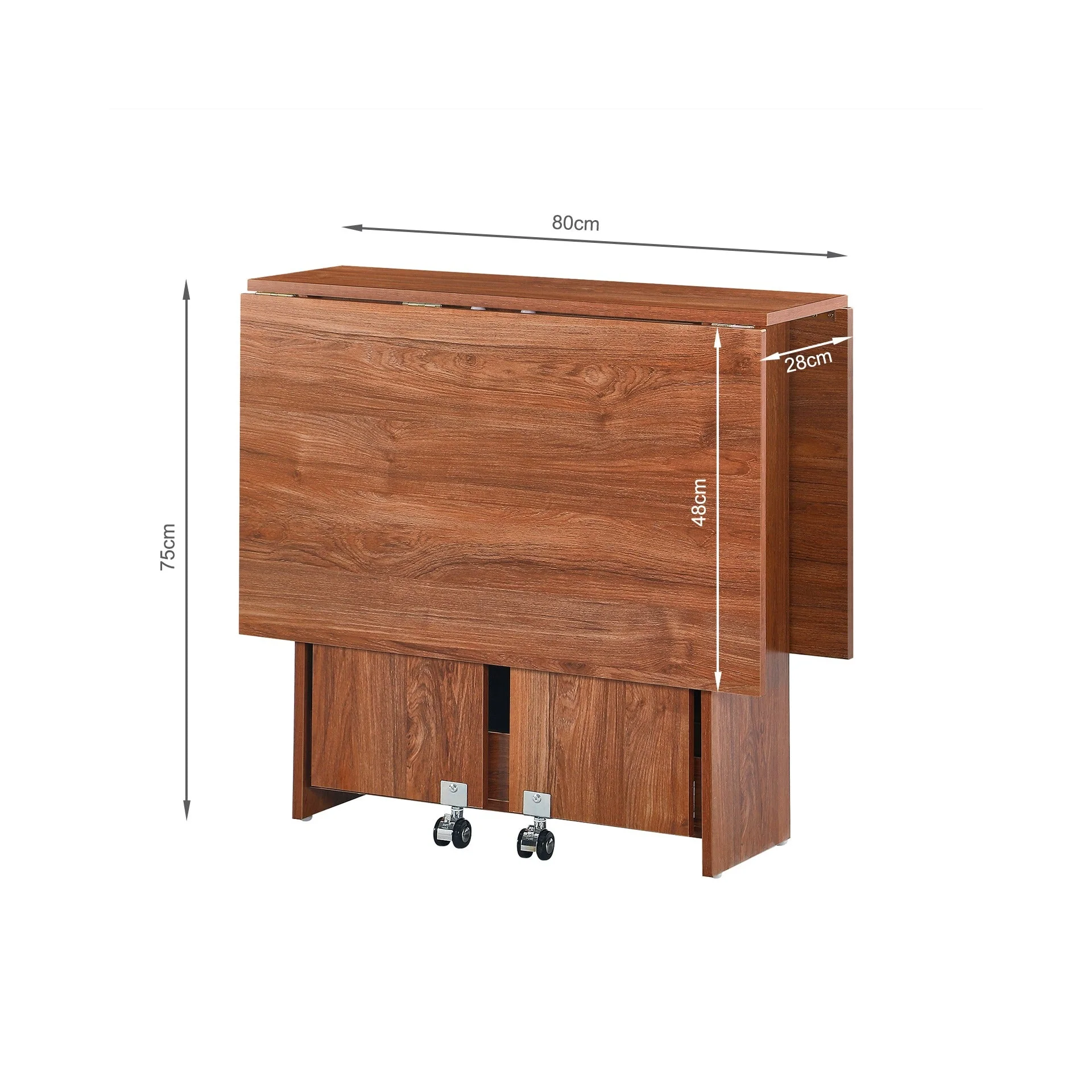 Maverick Foldable Dining Table - Walnut - Image 12