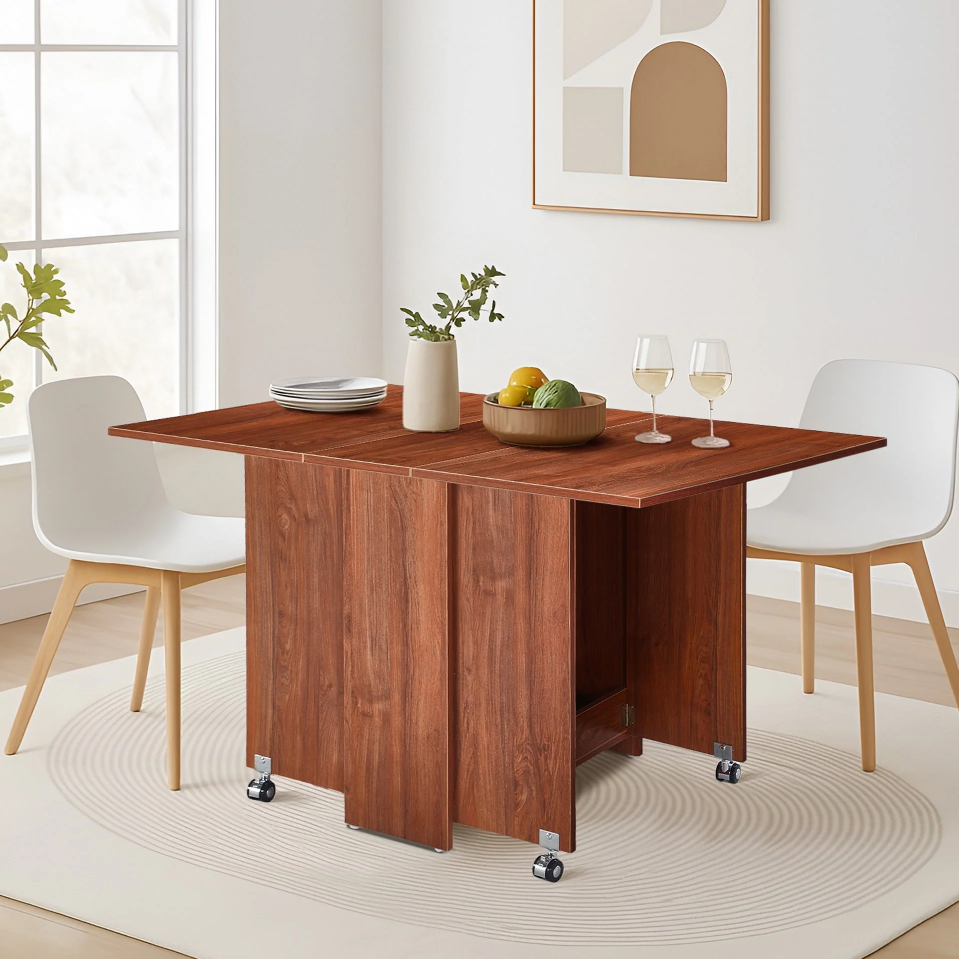 Maverick Foldable Dining Table - Walnut - Image 4